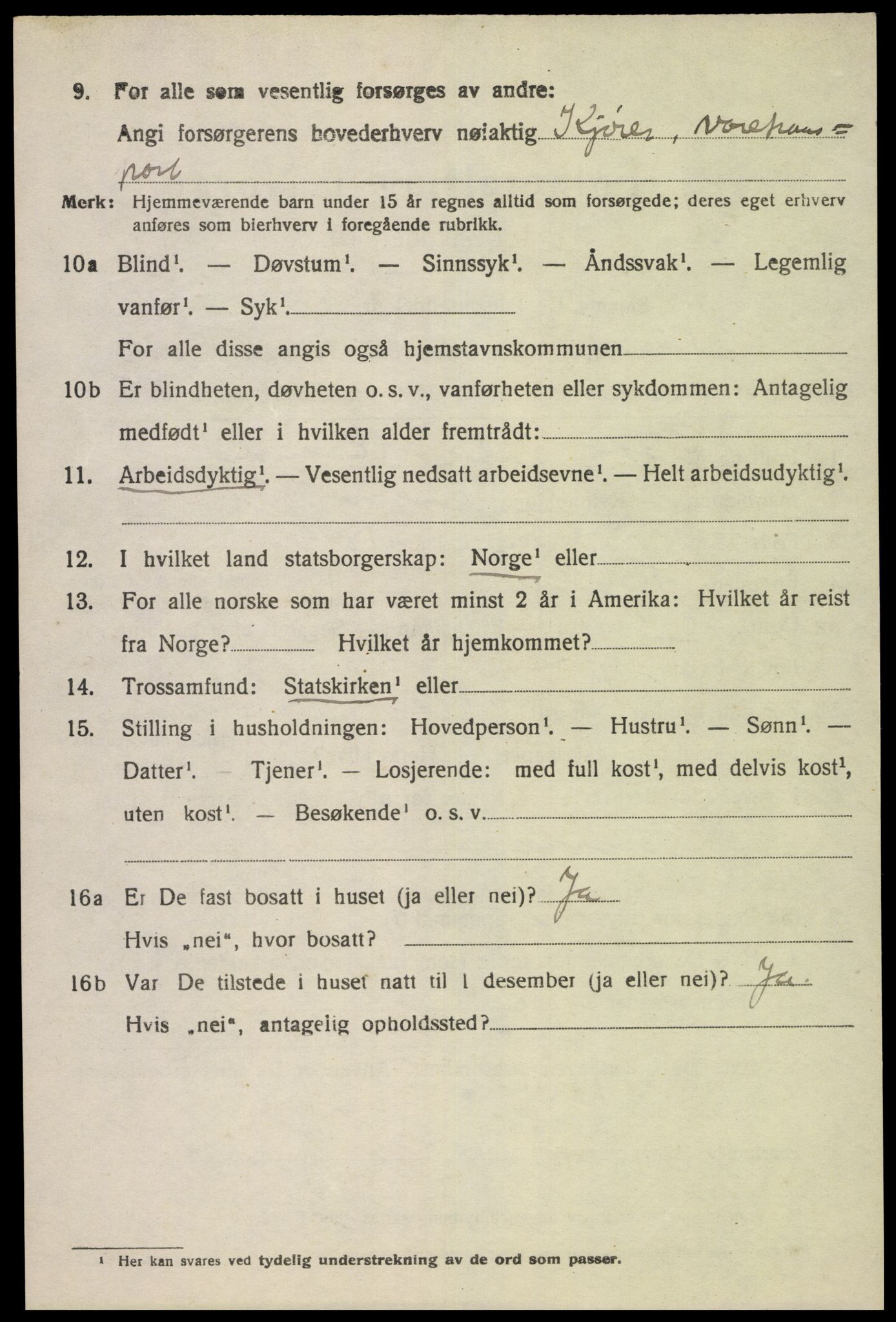 SAK, 1920 census for Bakke, 1920, p. 1819