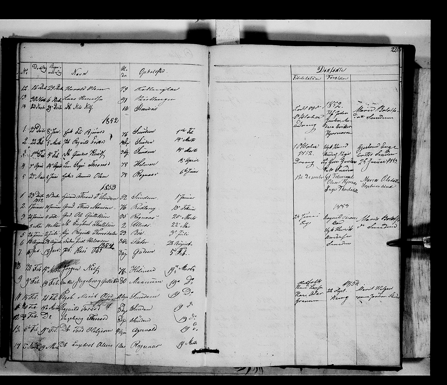 Nord-Aurdal prestekontor, SAH/PREST-132/H/Ha/Haa/L0006: Parish register (official) no. 6, 1842-1863, p. 226
