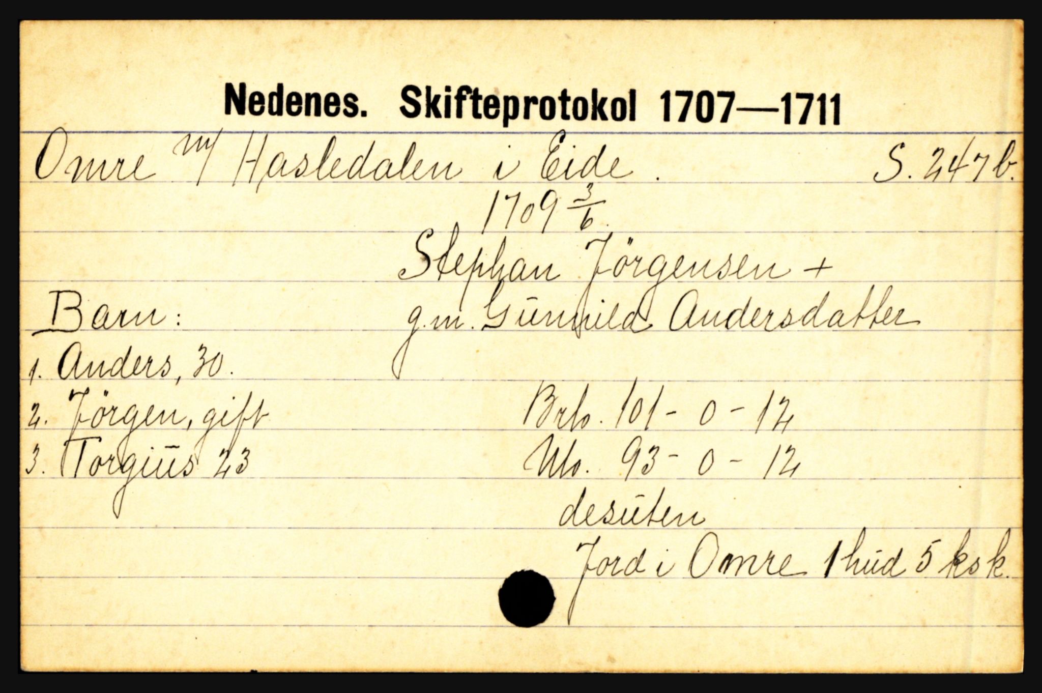 Nedenes sorenskriveri før 1824, AV/SAK-1221-0007/H, p. 22919