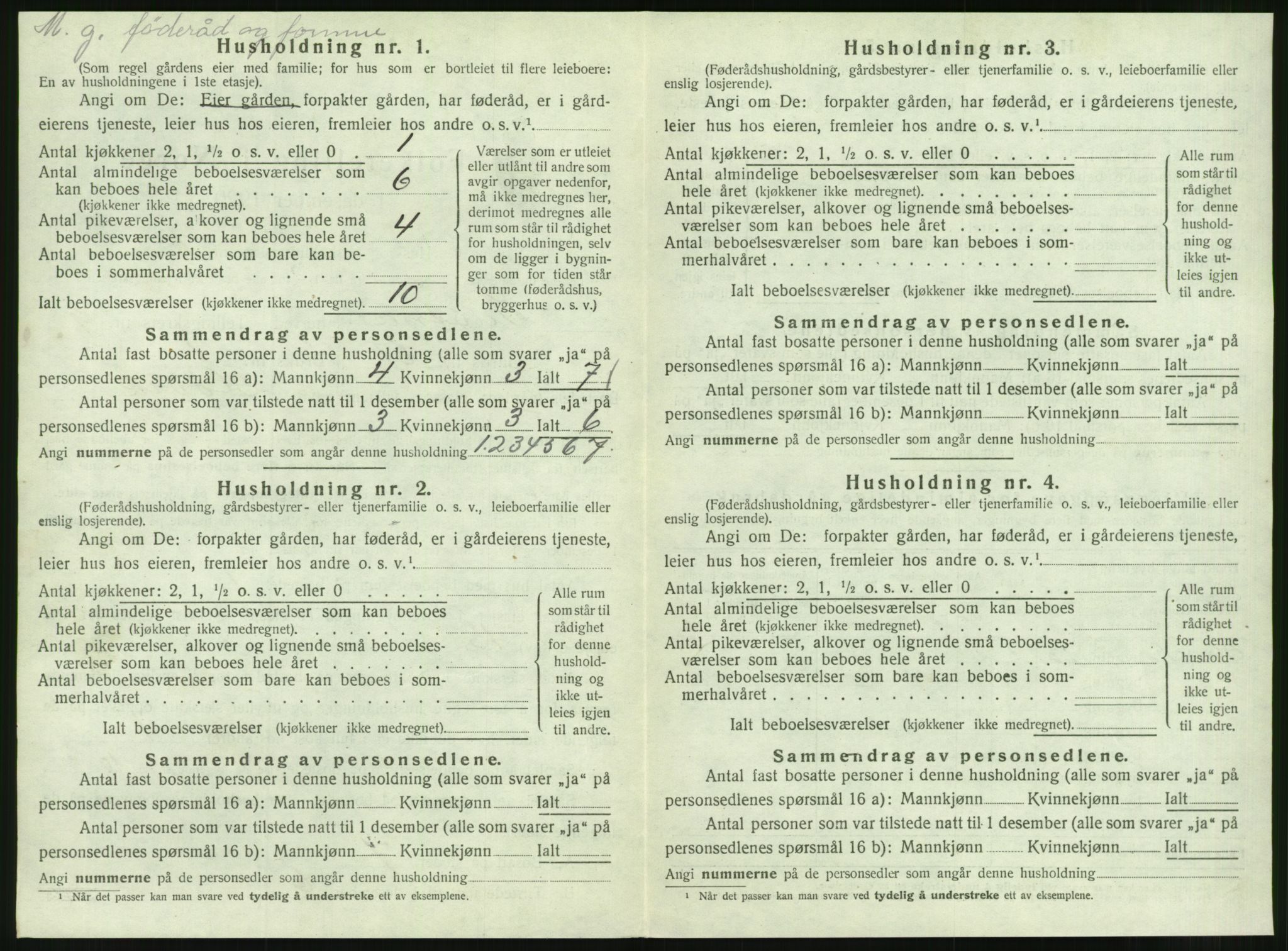 SAT, 1920 census for Tustna, 1920, p. 578