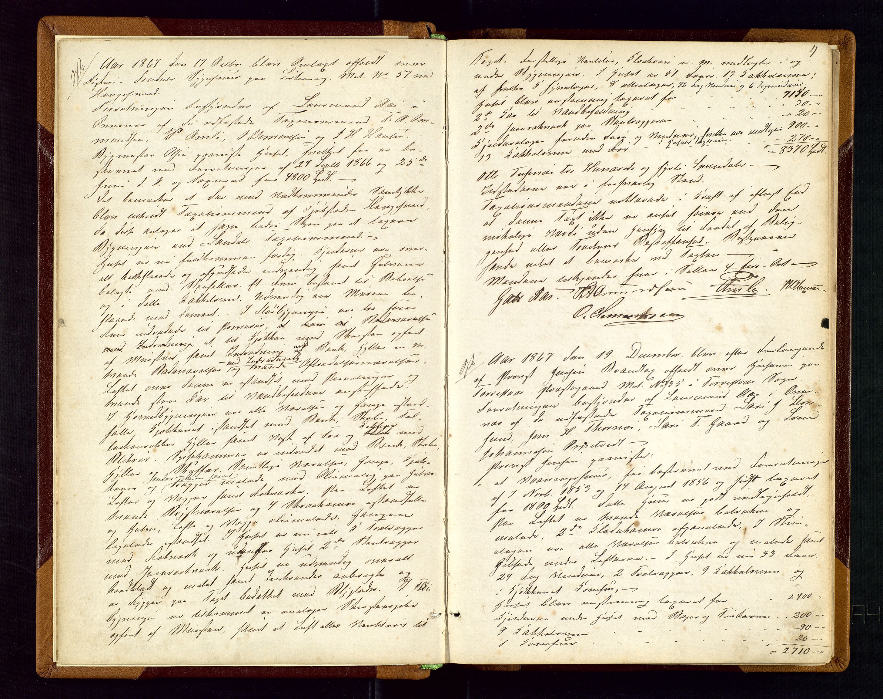 Torvestad lensmannskontor, SAST/A-100307/1/Goa/L0001: "Brandtaxationsprotokol for Torvestad Thinglag", 1867-1883, p. 3b-4a