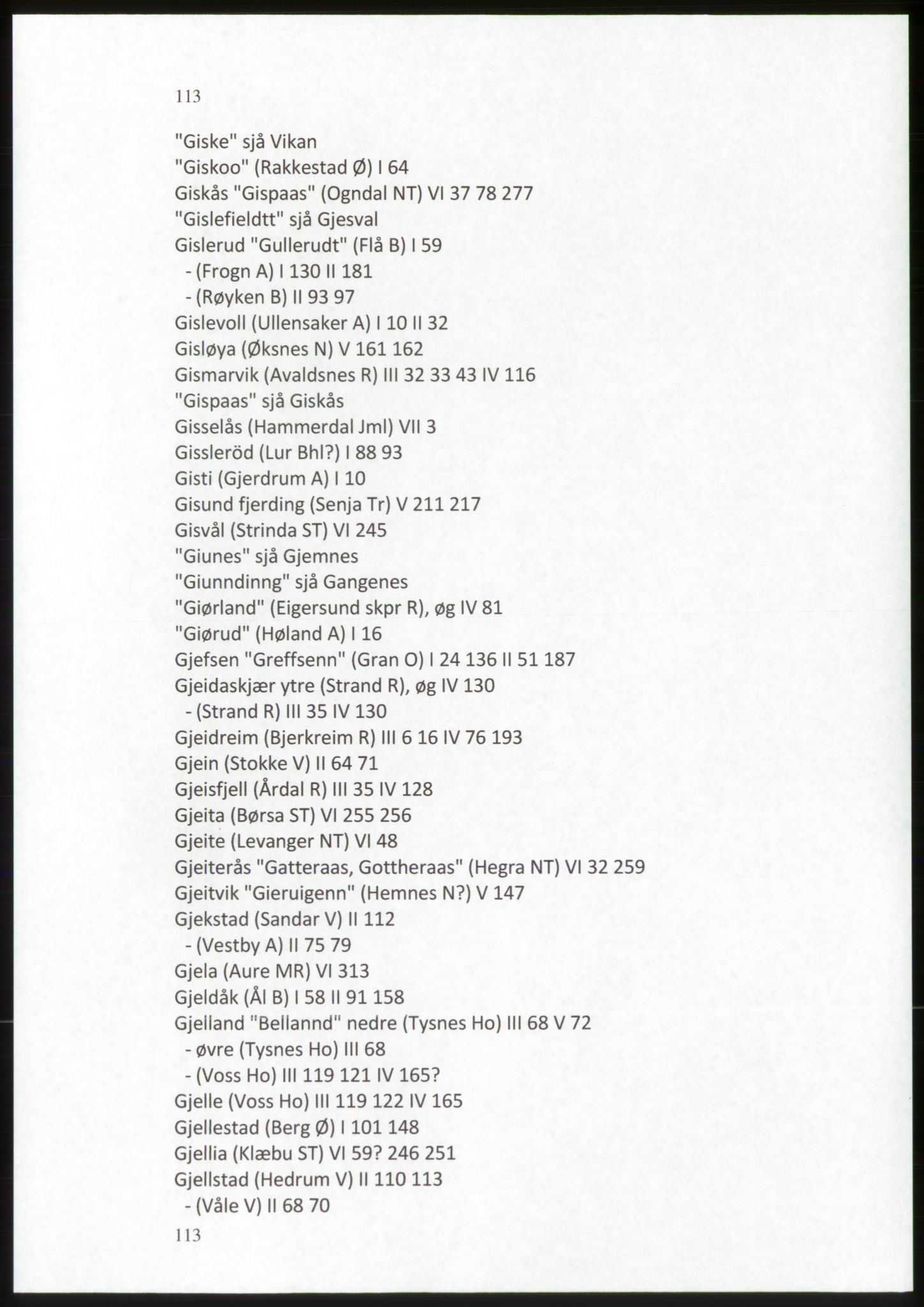 Publikasjoner utgitt av Arkivverket, PUBL/PUBL-001/C/0009: Stedsnavnregister, 1548-1567, p. 113