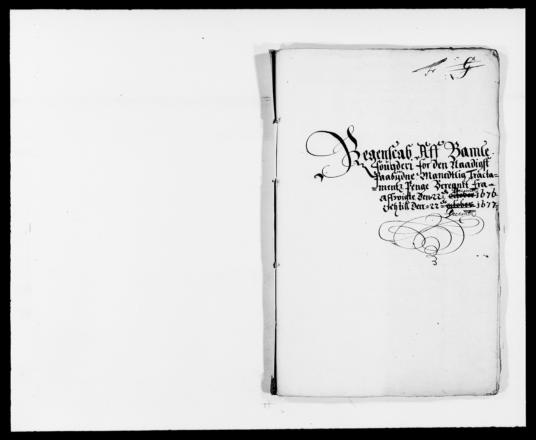 Rentekammeret inntil 1814, Reviderte regnskaper, Fogderegnskap, RA/EA-4092/R34/L2043: Fogderegnskap Bamble, 1676-1677, p. 361