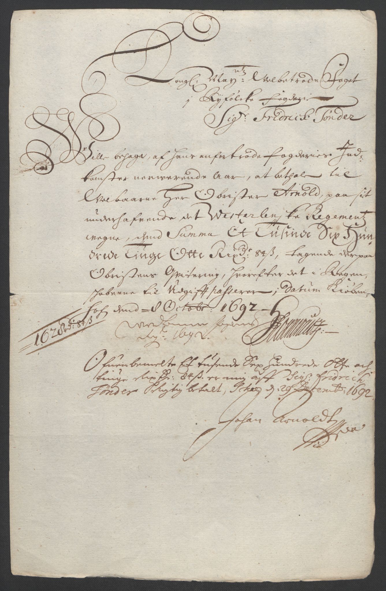 Rentekammeret inntil 1814, Reviderte regnskaper, Fogderegnskap, AV/RA-EA-4092/R47/L2856: Fogderegnskap Ryfylke, 1689-1693, p. 520