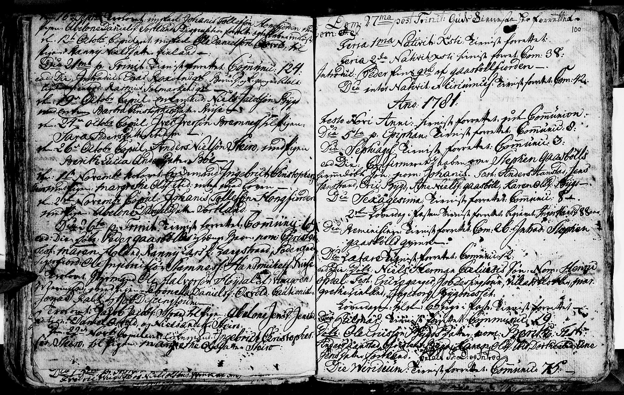Ministerialprotokoller, klokkerbøker og fødselsregistre - Nordland, SAT/A-1459/895/L1366: Parish register (official) no. 895A01, 1730-1794, p. 100