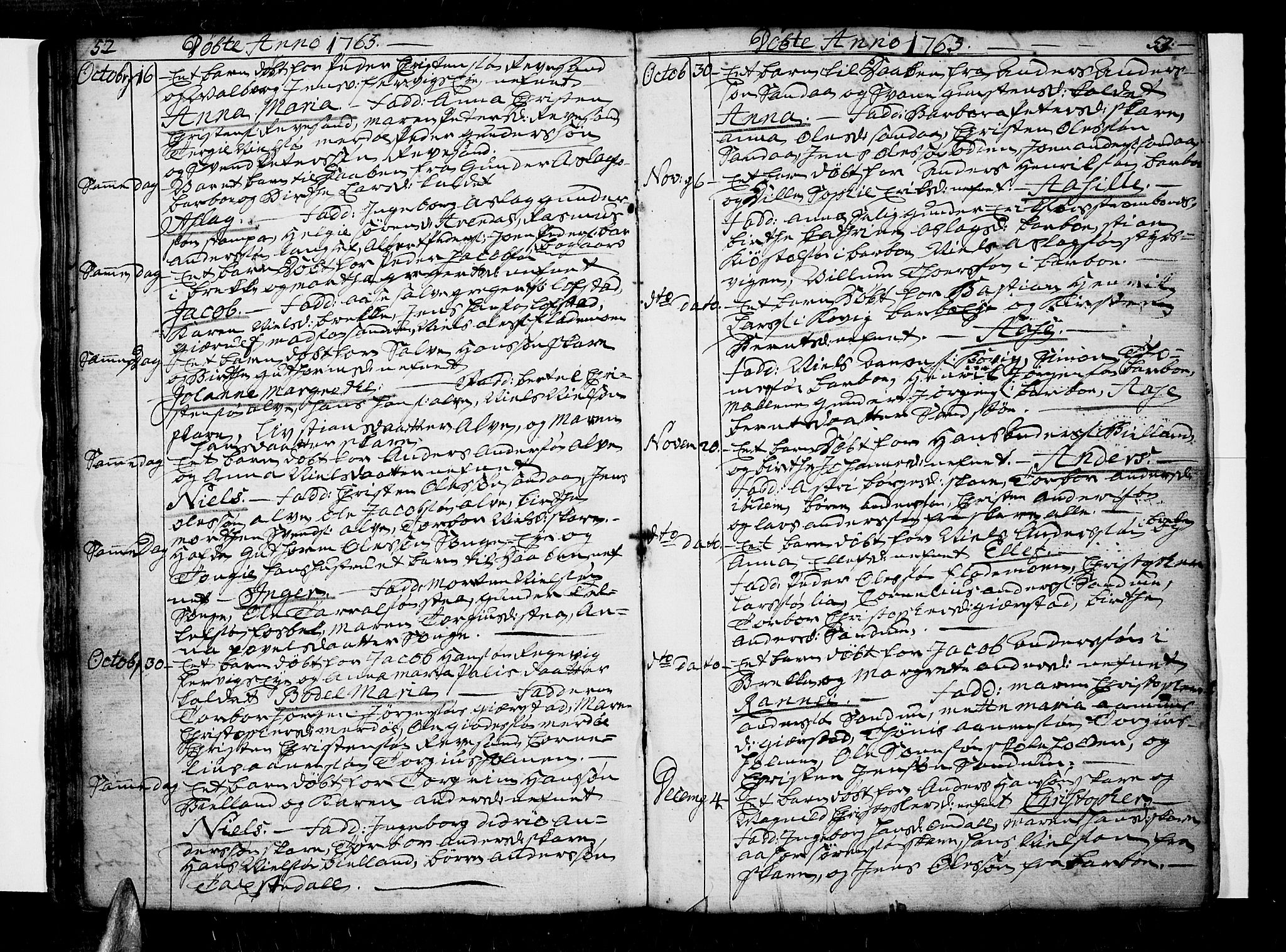 Tromøy sokneprestkontor, AV/SAK-1111-0041/F/Fa/L0001: Parish register (official) no. A 1, 1747-1793, p. 52-53