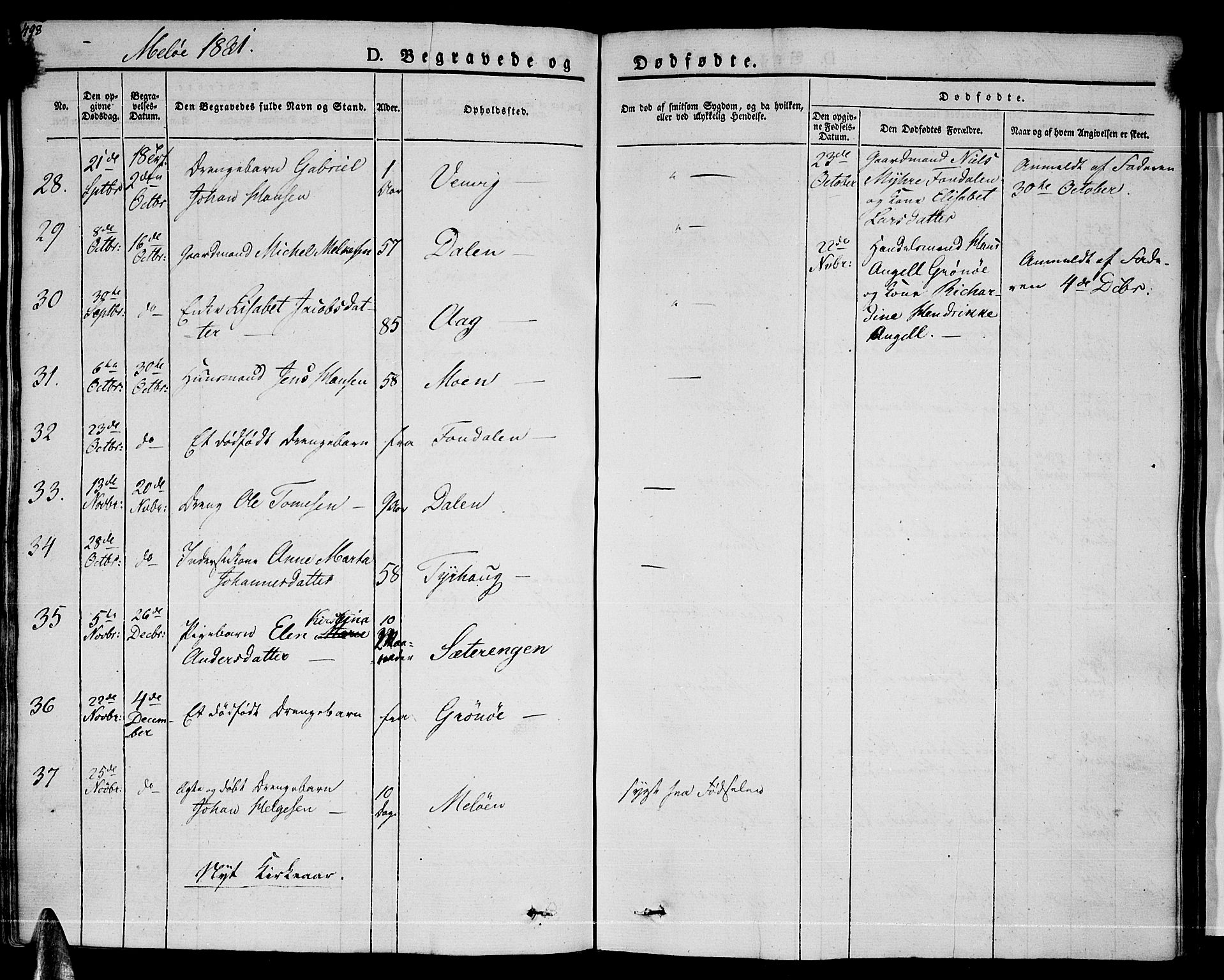 Ministerialprotokoller, klokkerbøker og fødselsregistre - Nordland, AV/SAT-A-1459/841/L0600: Parish register (official) no. 841A07 /2, 1824-1843, p. 498