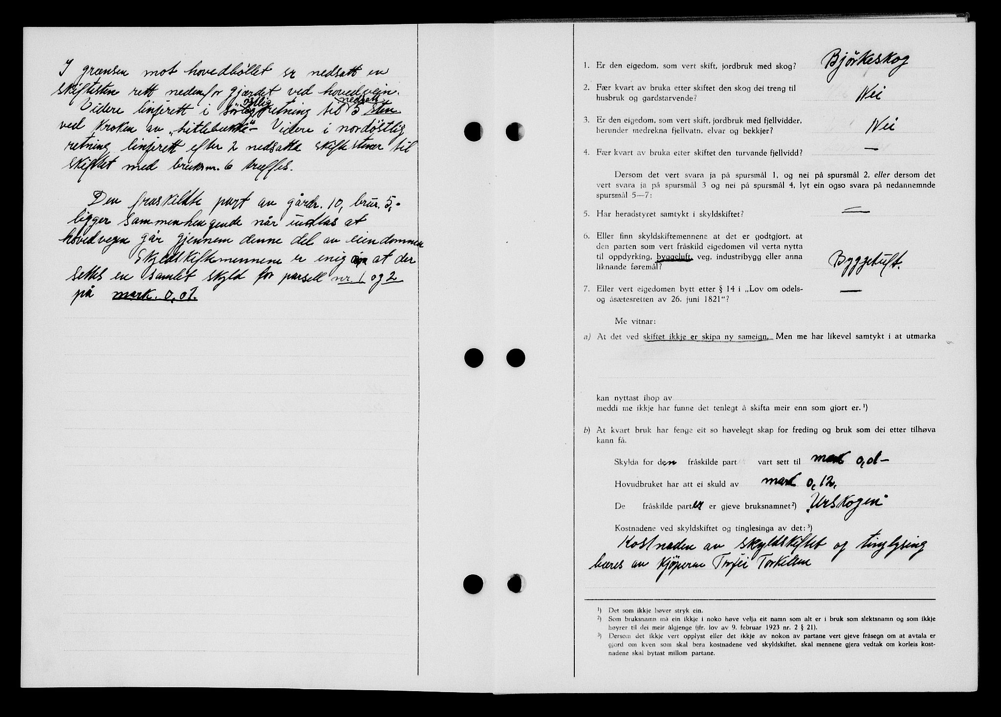 Flekkefjord sorenskriveri, SAK/1221-0001/G/Gb/Gba/L0061: Mortgage book no. A-9, 1946-1947, Diary no: : 771/1946