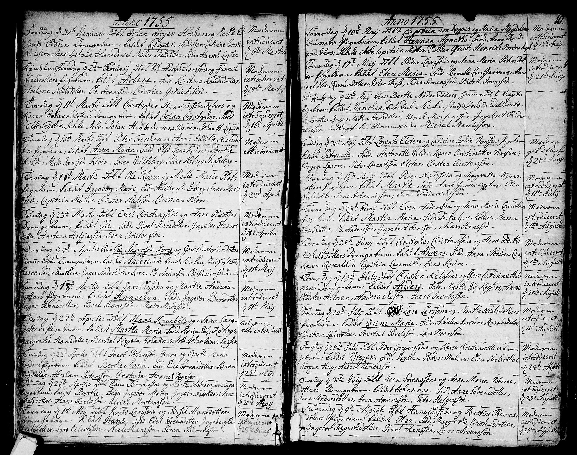 Strømsø kirkebøker, AV/SAKO-A-246/F/Fa/L0009: Parish register (official) no. I 9, 1752-1791, p. 10