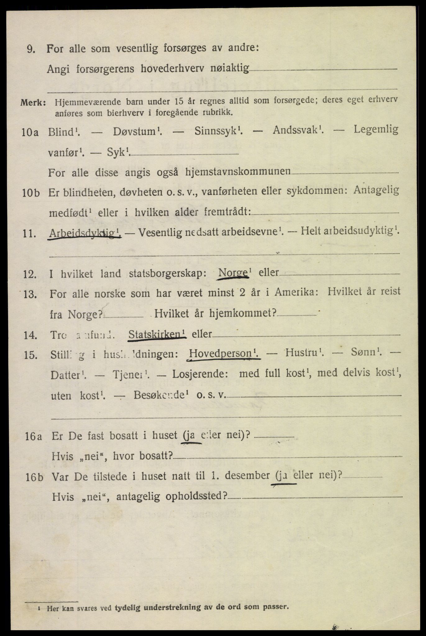 SAH, 1920 census for Nordre Land, 1920, p. 5651