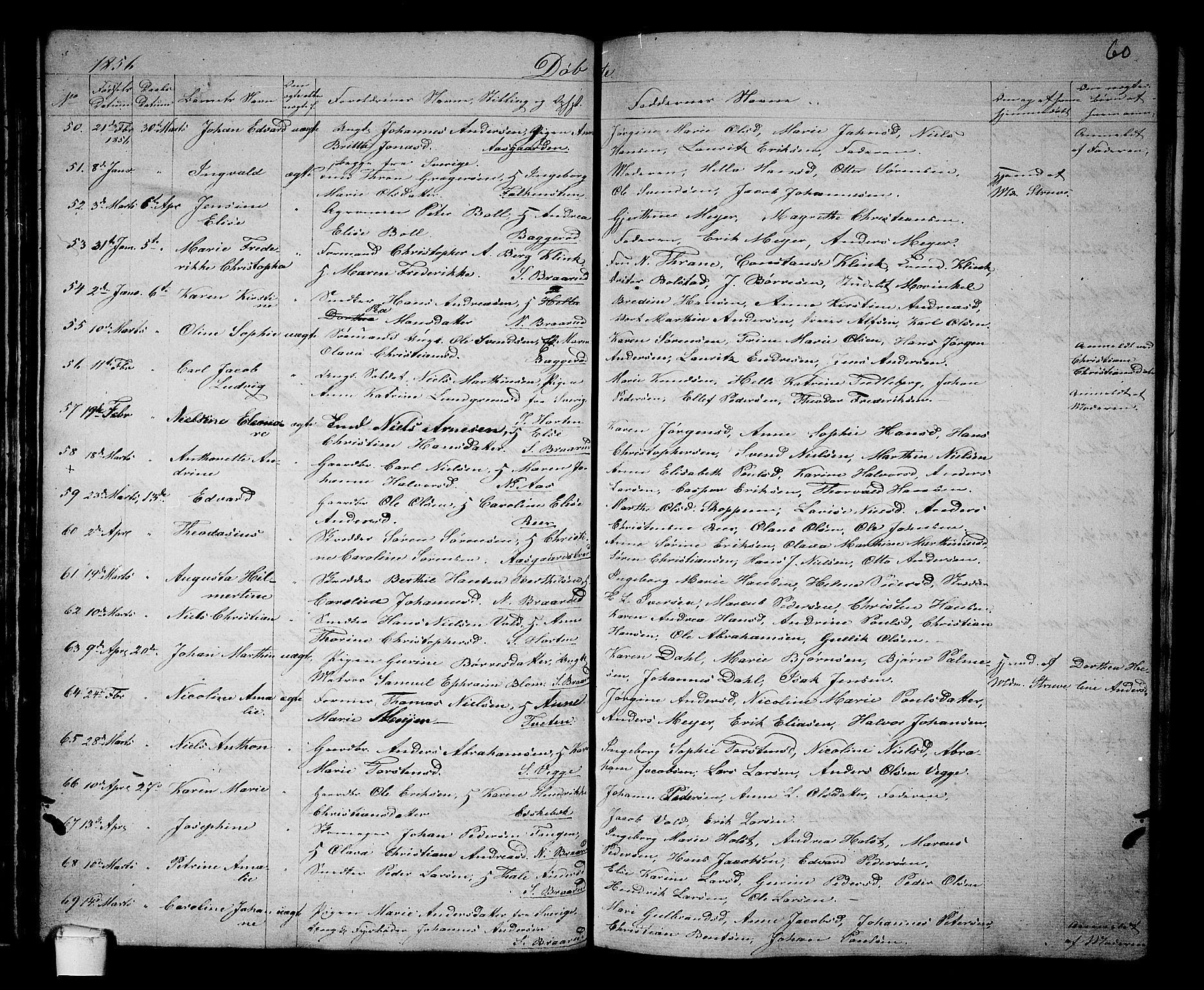 Borre kirkebøker, AV/SAKO-A-338/G/Ga/L0002: Parish register (copy) no. I 2, 1852-1871, p. 60