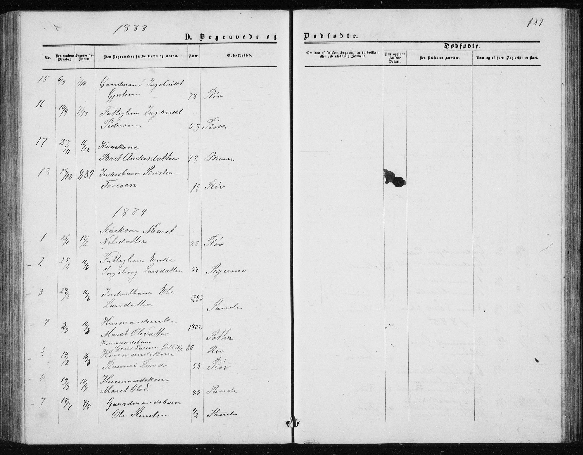 Ministerialprotokoller, klokkerbøker og fødselsregistre - Møre og Romsdal, AV/SAT-A-1454/597/L1064: Parish register (copy) no. 597C01, 1866-1898, p. 187