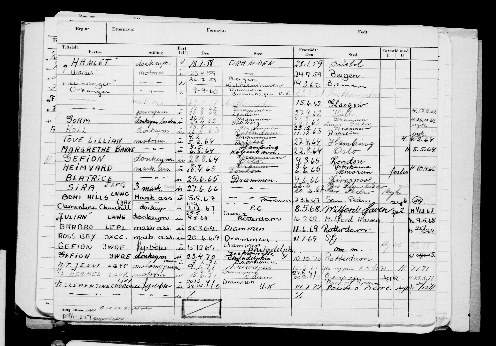 Direktoratet for sjømenn, RA/S-3545/G/Gb/L0116: Hovedkort, 1913, p. 725