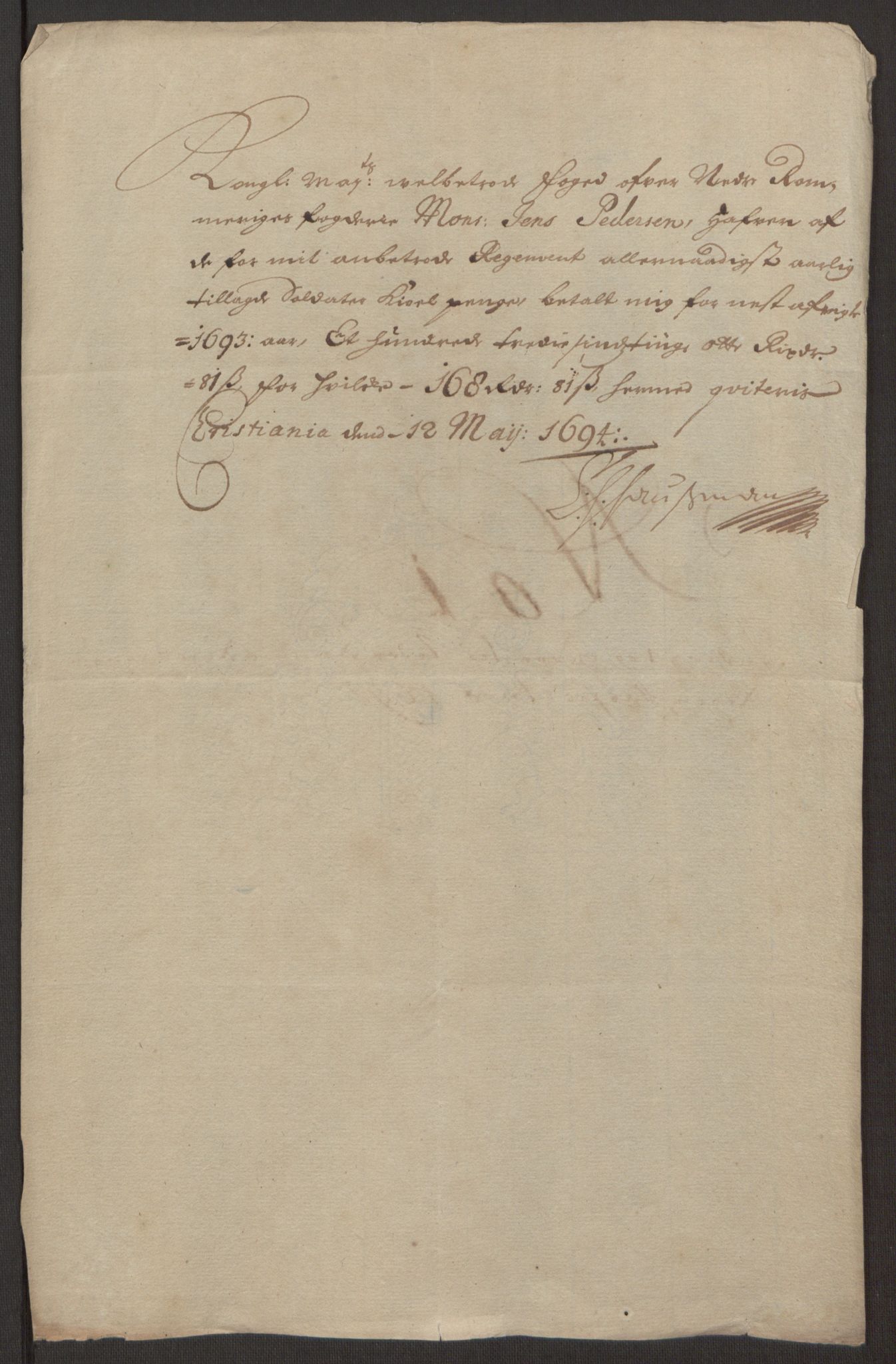 Rentekammeret inntil 1814, Reviderte regnskaper, Fogderegnskap, RA/EA-4092/R11/L0578: Fogderegnskap Nedre Romerike, 1693, p. 206