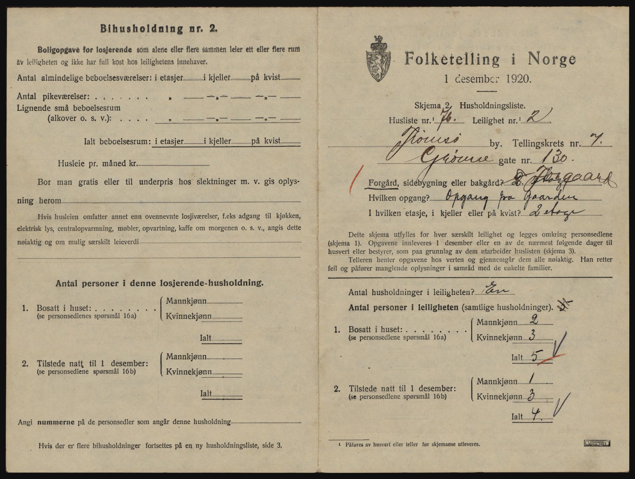 SATØ, 1920 census for Tromsø, 1920, p. 4423