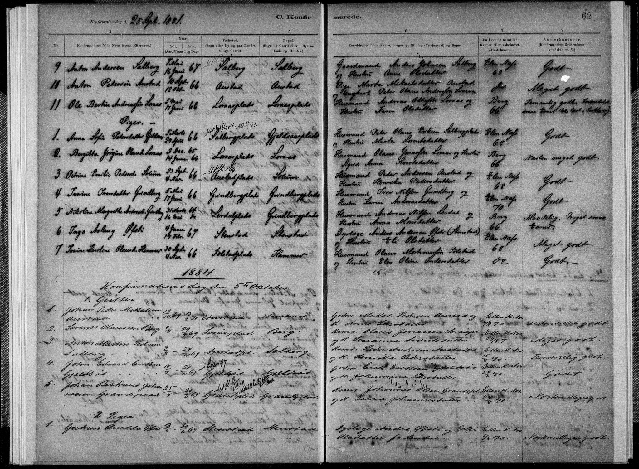 Ministerialprotokoller, klokkerbøker og fødselsregistre - Nord-Trøndelag, SAT/A-1458/731/L0309: Parish register (official) no. 731A01, 1879-1918, p. 62