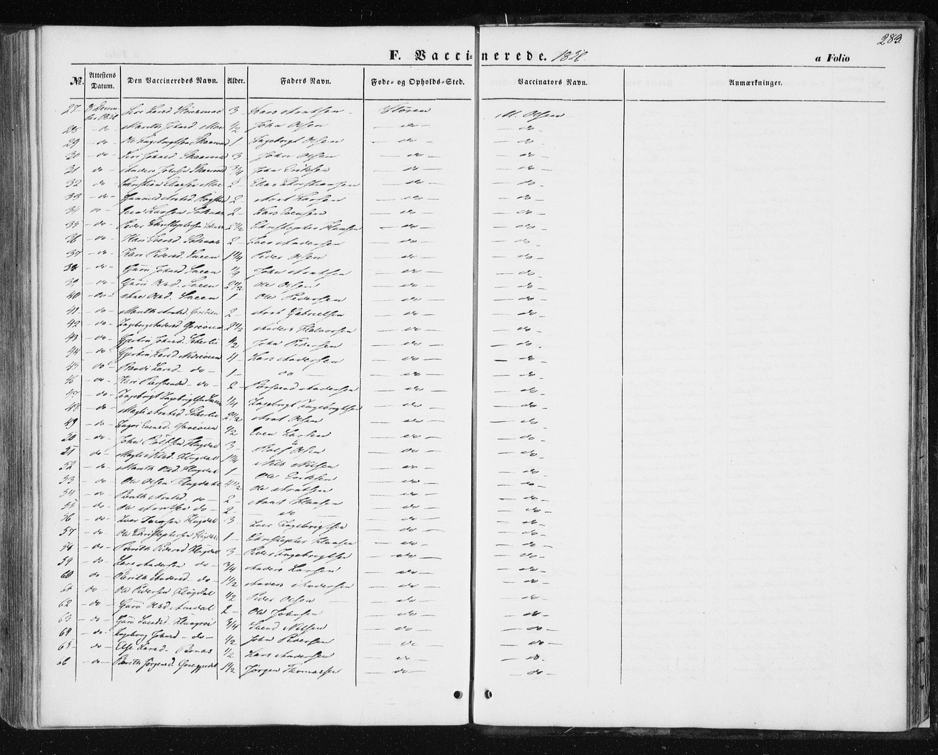 Ministerialprotokoller, klokkerbøker og fødselsregistre - Sør-Trøndelag, SAT/A-1456/687/L1000: Parish register (official) no. 687A06, 1848-1869, p. 283