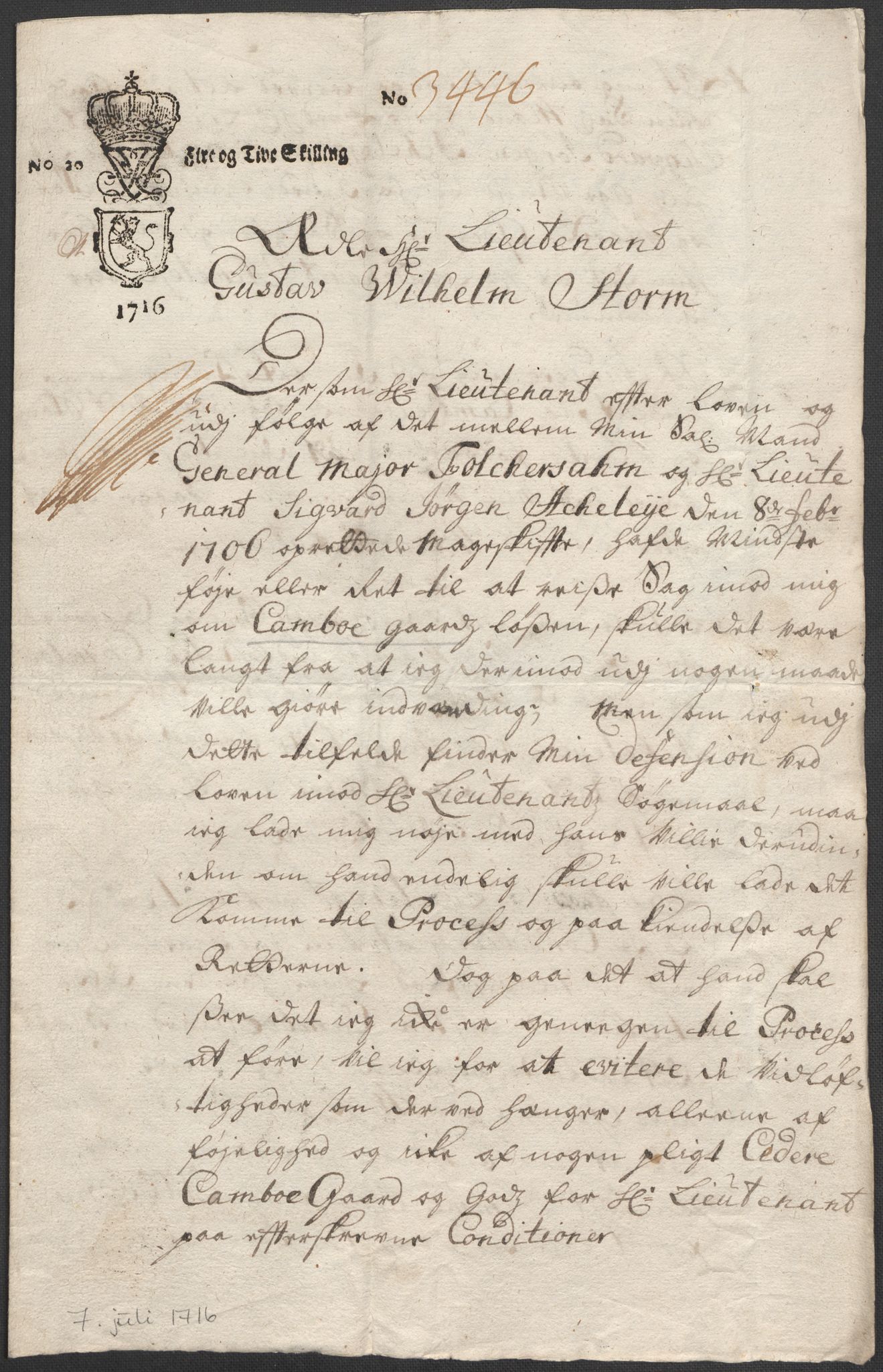 Riksarkivets diplomsamling, AV/RA-EA-5965/F12/L0006: Pk. 7 (III), 1589-1716, p. 48