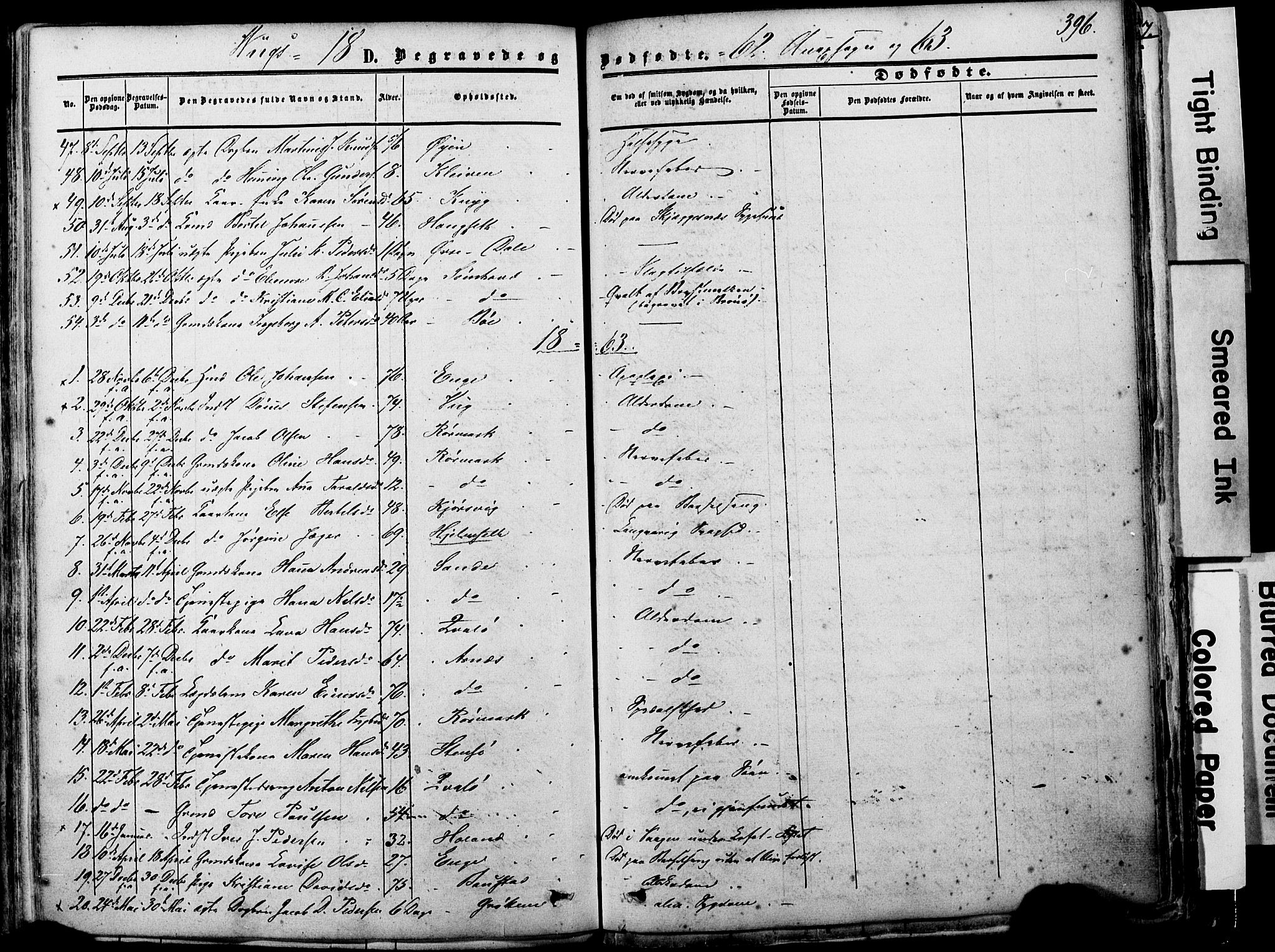 Ministerialprotokoller, klokkerbøker og fødselsregistre - Nordland, AV/SAT-A-1459/812/L0176: Parish register (official) no. 812A05, 1834-1874, p. 396