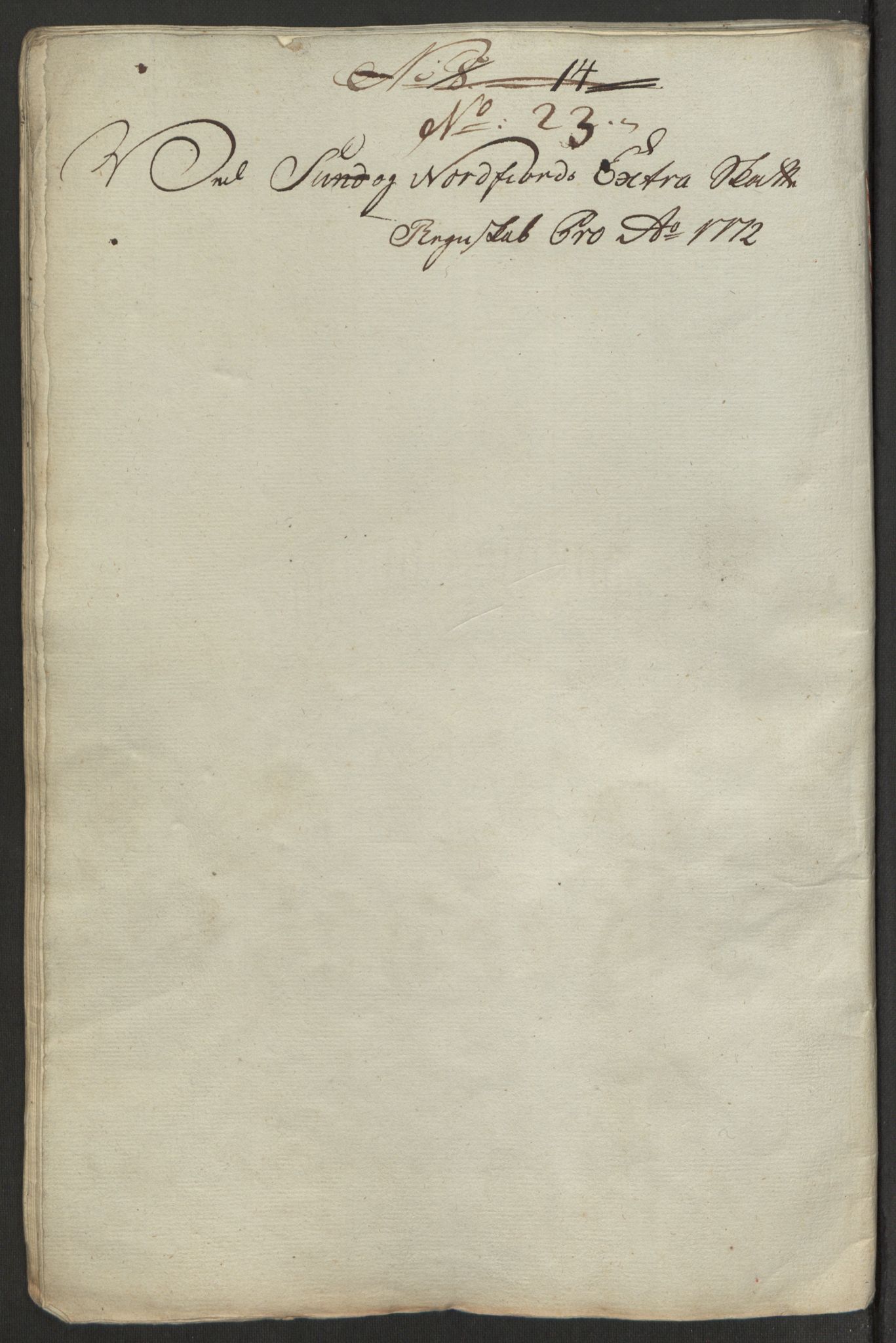 Rentekammeret inntil 1814, Reviderte regnskaper, Fogderegnskap, RA/EA-4092/R53/L3551: Ekstraskatten Sunn- og Nordfjord, 1772, p. 292