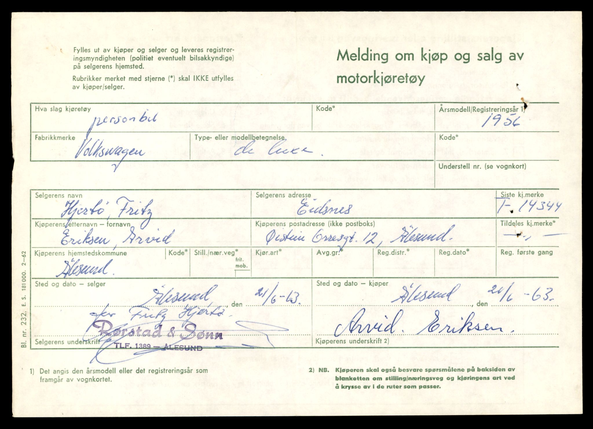 Møre og Romsdal vegkontor - Ålesund trafikkstasjon, AV/SAT-A-4099/F/Fe/L0045: Registreringskort for kjøretøy T 14320 - T 14444, 1927-1998, p. 619