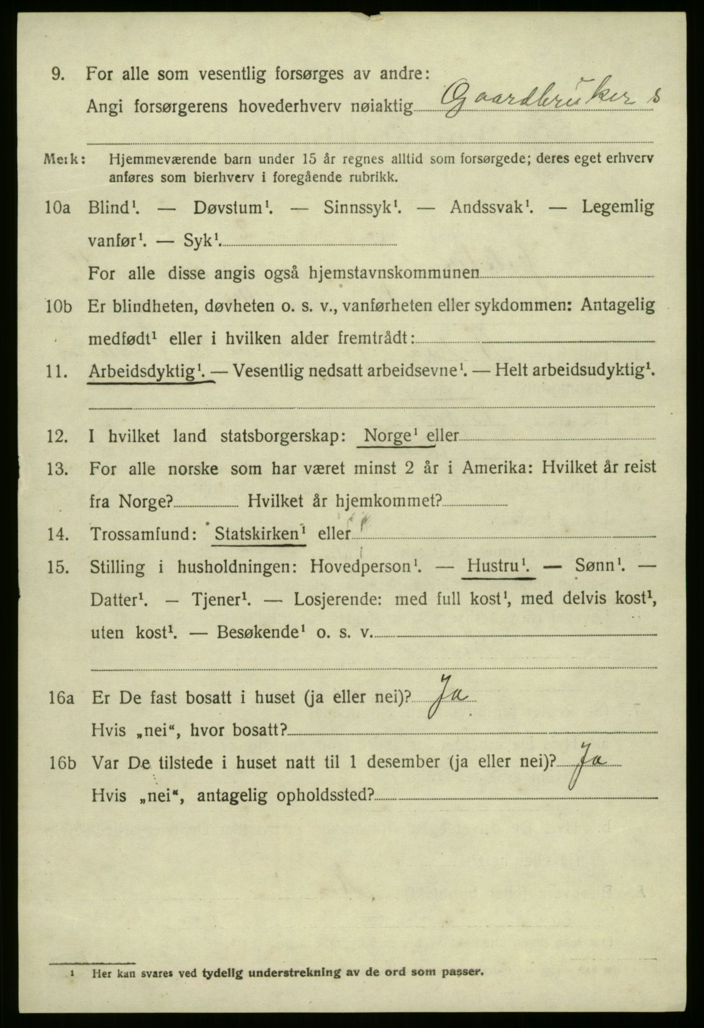 SAB, 1920 census for Jølster, 1920, p. 5057