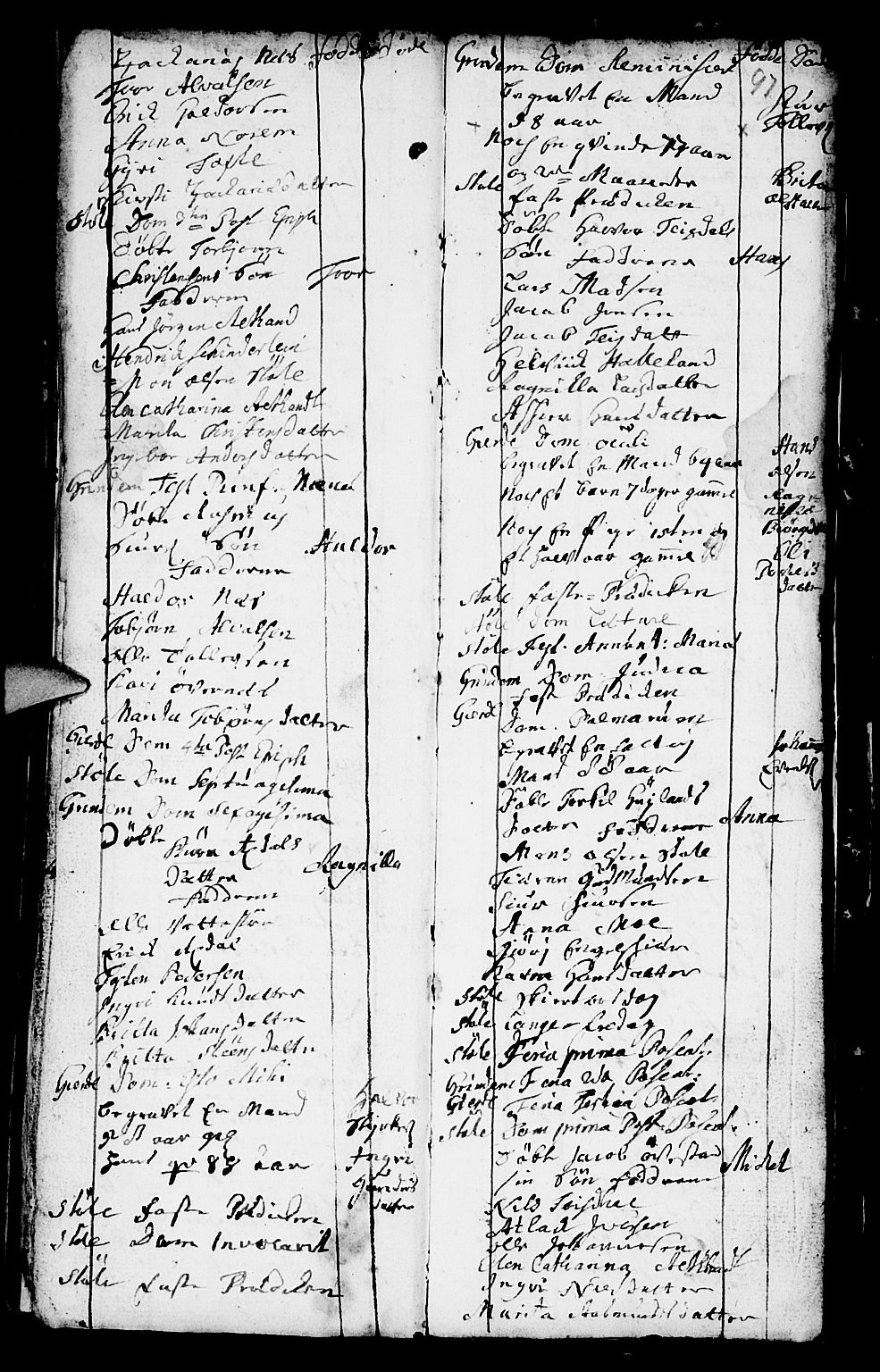 Etne sokneprestembete, SAB/A-75001/H/Haa: Parish register (official) no. A 2, 1725-1755, p. 97