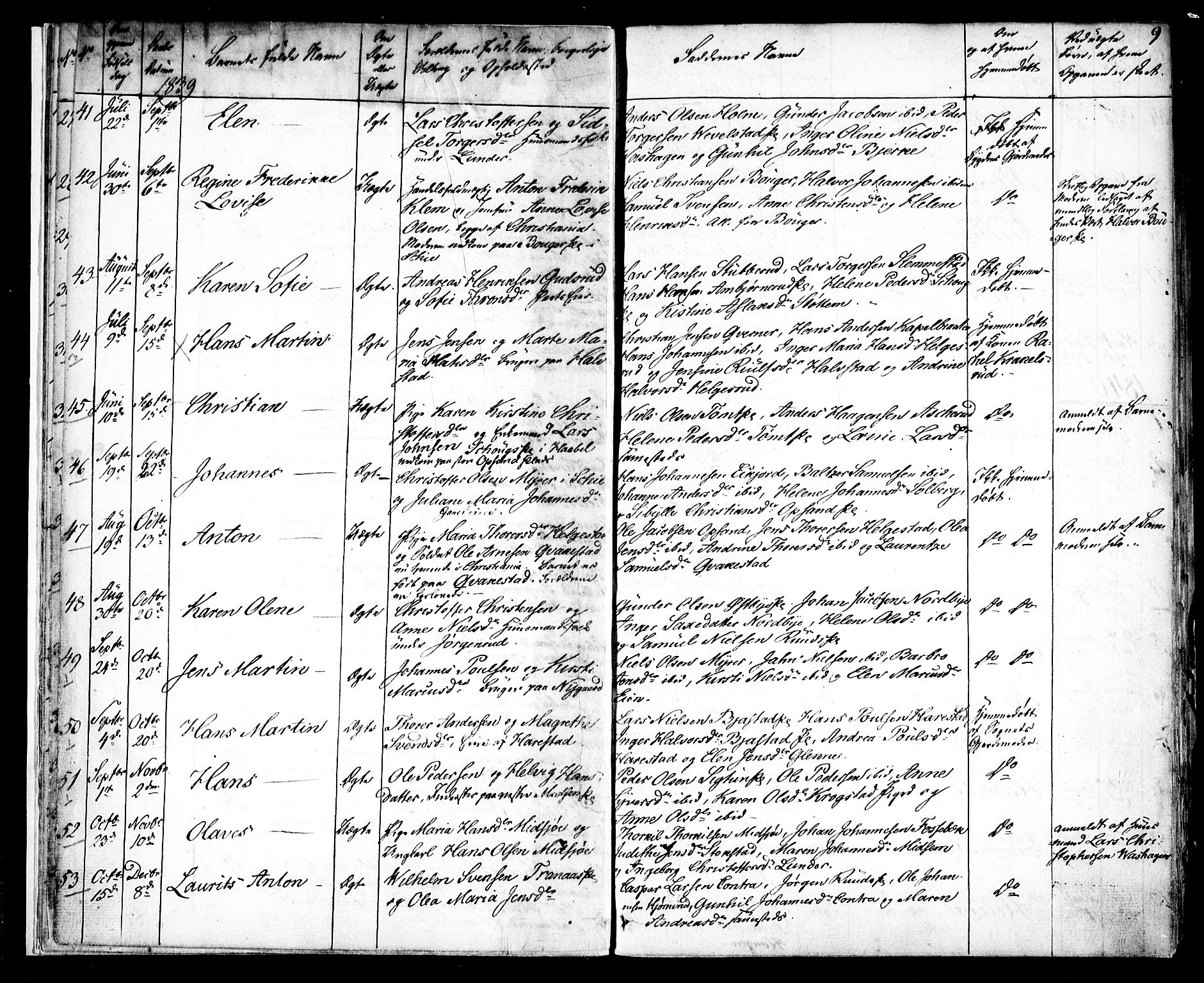 Kråkstad prestekontor Kirkebøker, SAO/A-10125a/F/Fa/L0005: Parish register (official) no. I 5, 1837-1847, p. 9