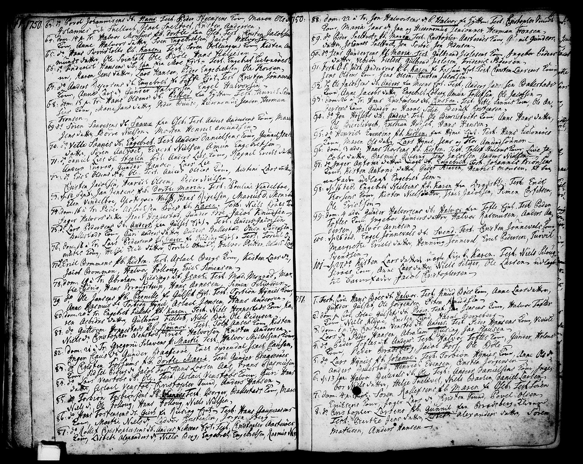 Gjerpen kirkebøker, SAKO/A-265/F/Fa/L0002: Parish register (official) no. I 2, 1747-1795, p. 11