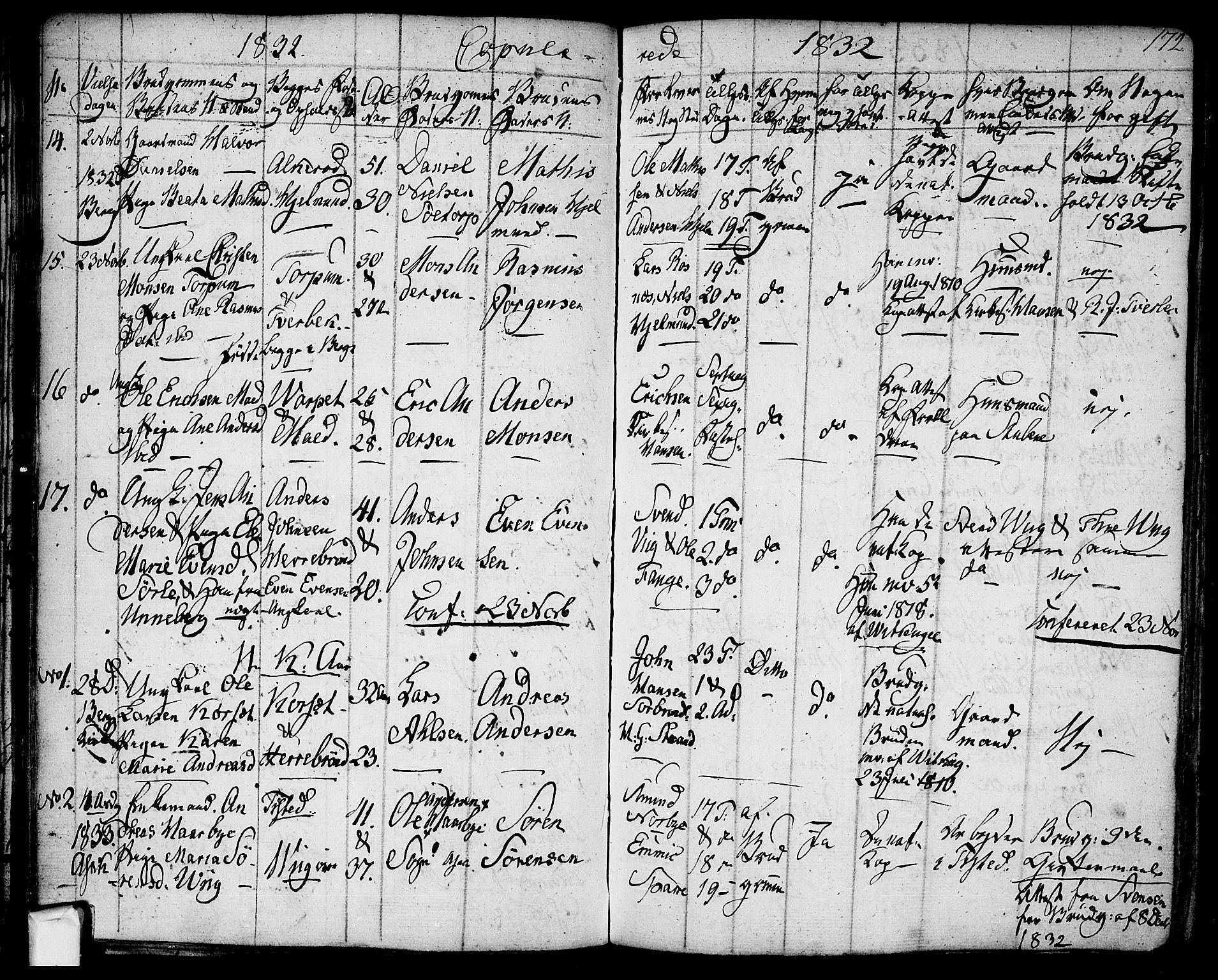 Berg prestekontor Kirkebøker, SAO/A-10902/F/Fa/L0003: Parish register (official) no. I 3, 1832-1842, p. 172