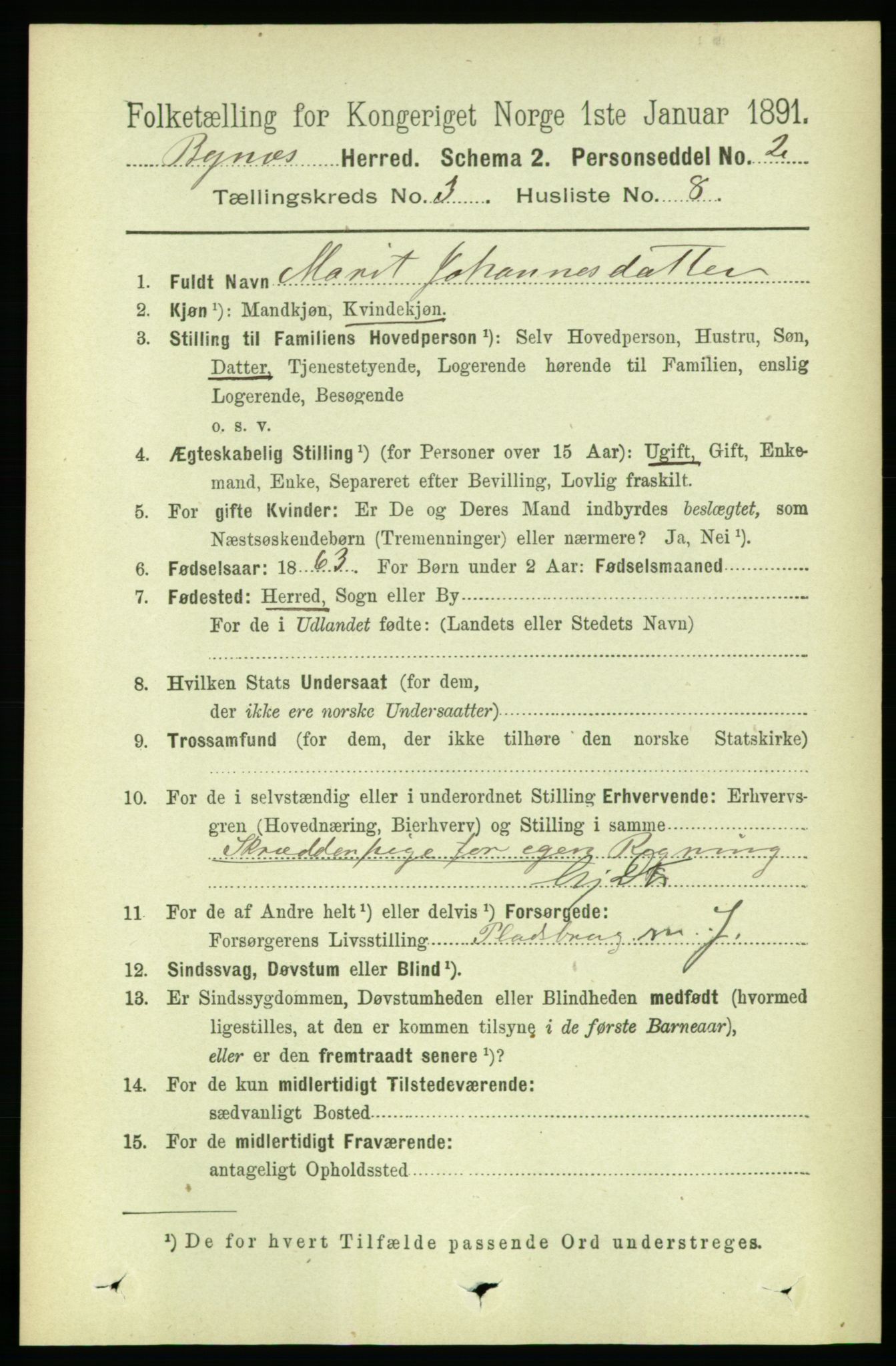 RA, 1891 census for 1655 Byneset, 1891, p. 1327