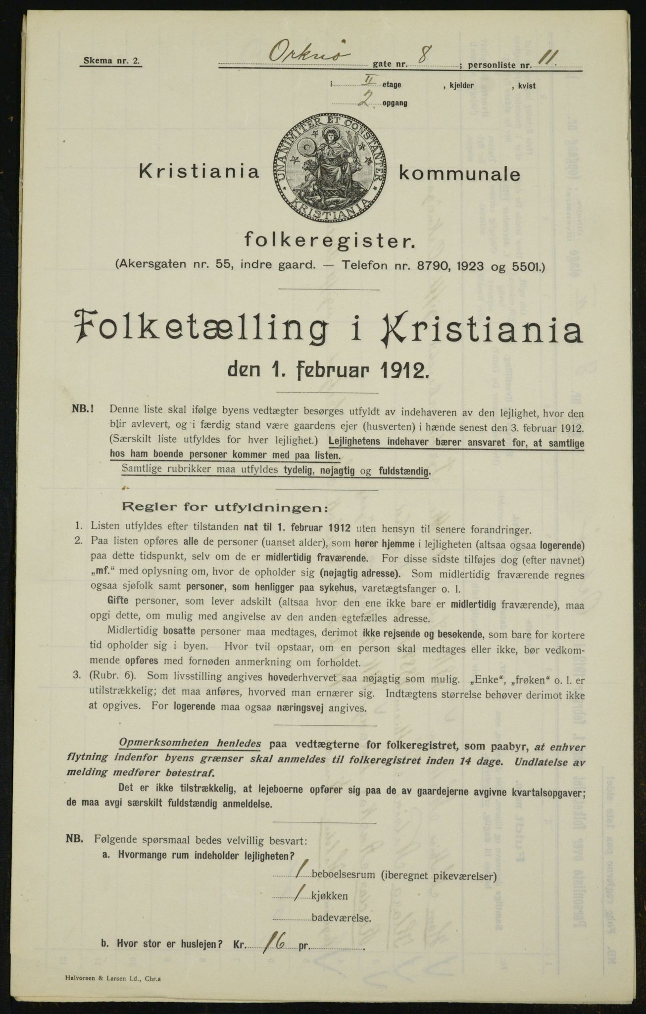 OBA, Municipal Census 1912 for Kristiania, 1912, p. 76634