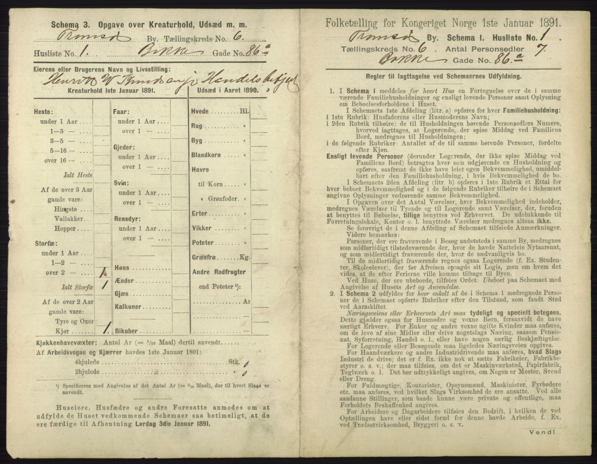 RA, 1891 census for 1902 Tromsø, 1891, p. 5385