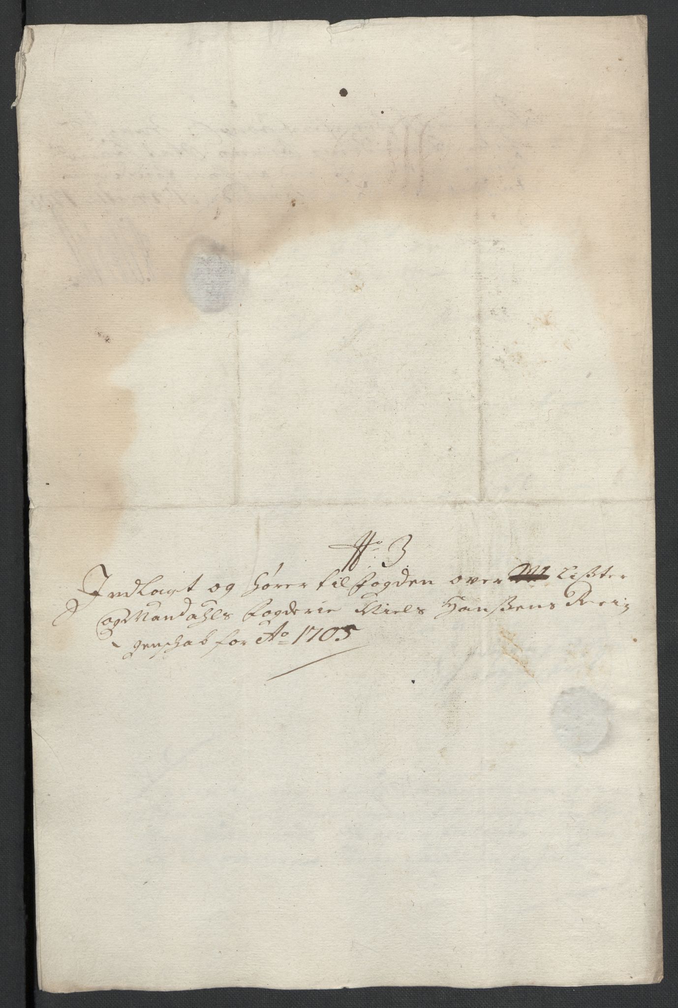 Rentekammeret inntil 1814, Reviderte regnskaper, Fogderegnskap, AV/RA-EA-4092/R43/L2551: Fogderegnskap Lista og Mandal, 1705-1709, p. 50