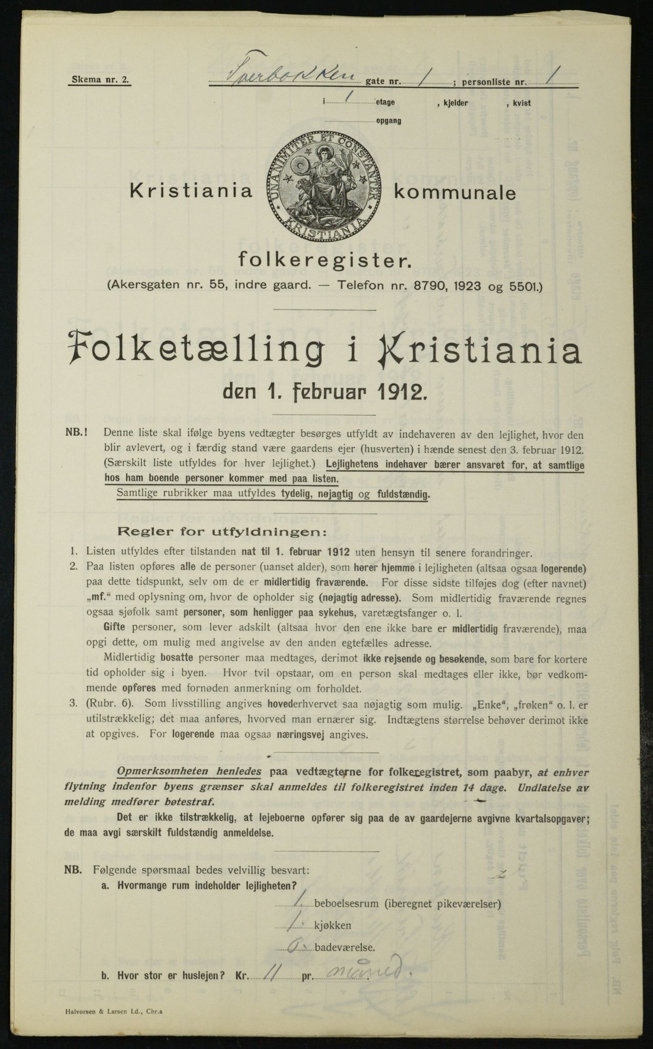 OBA, Municipal Census 1912 for Kristiania, 1912, p. 117415