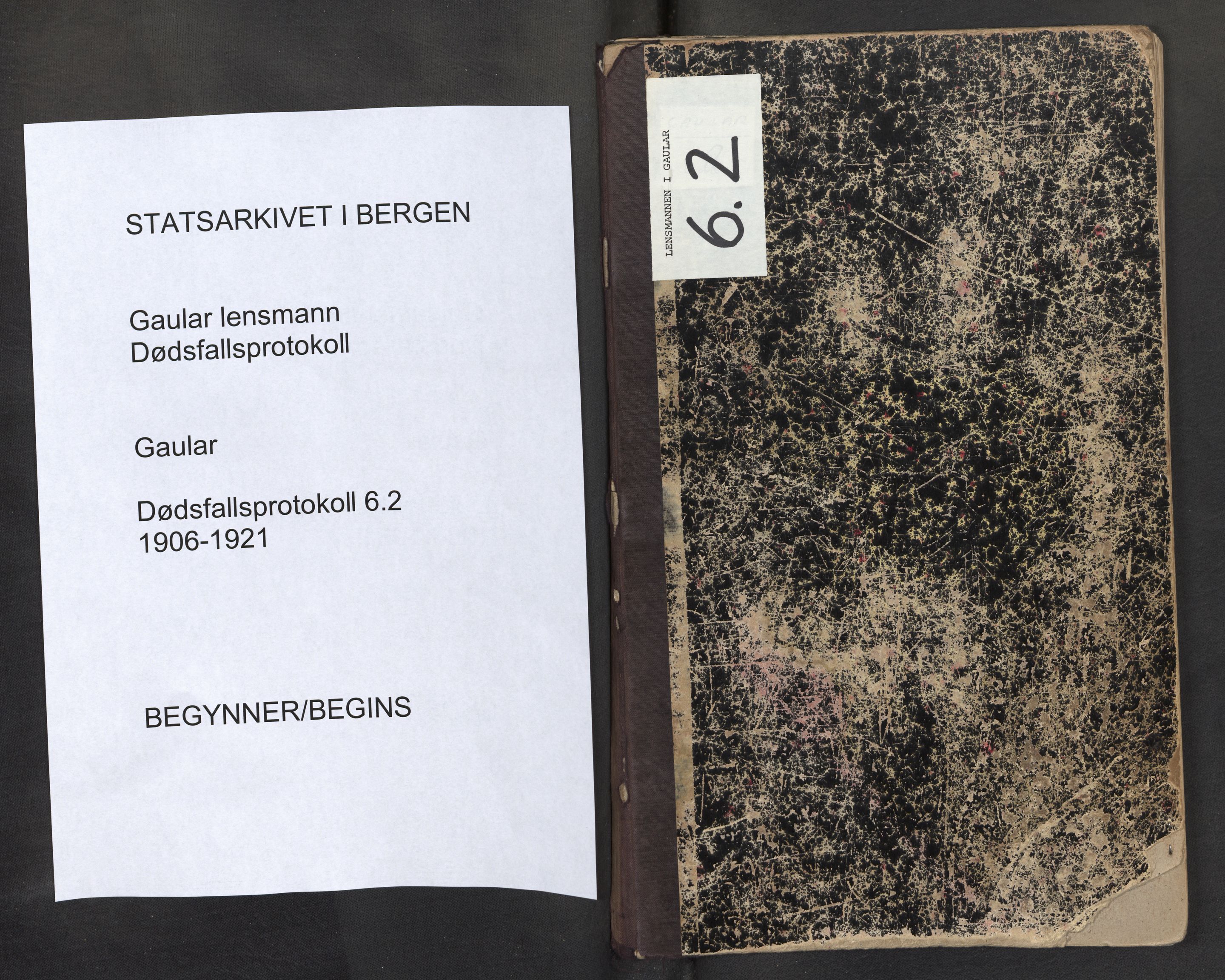 Lensmannen i Gaular, SAB/A-27601/0006/L0002: Dødsfallprotokoll, 1906-1921