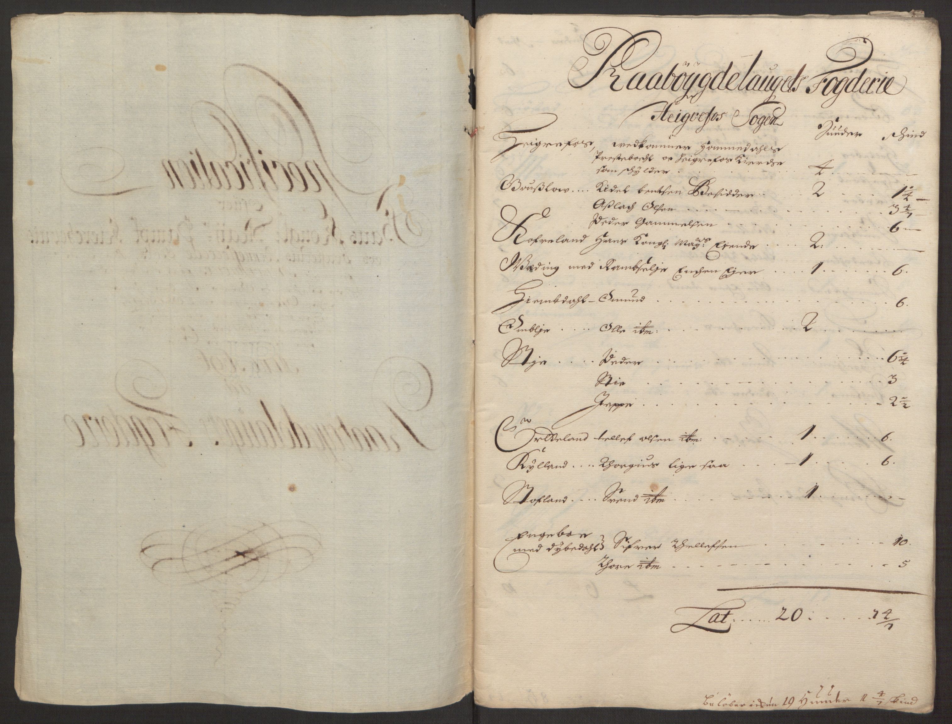 Rentekammeret inntil 1814, Reviderte regnskaper, Fogderegnskap, RA/EA-4092/R40/L2444: Fogderegnskap Råbyggelag, 1693-1696, p. 343