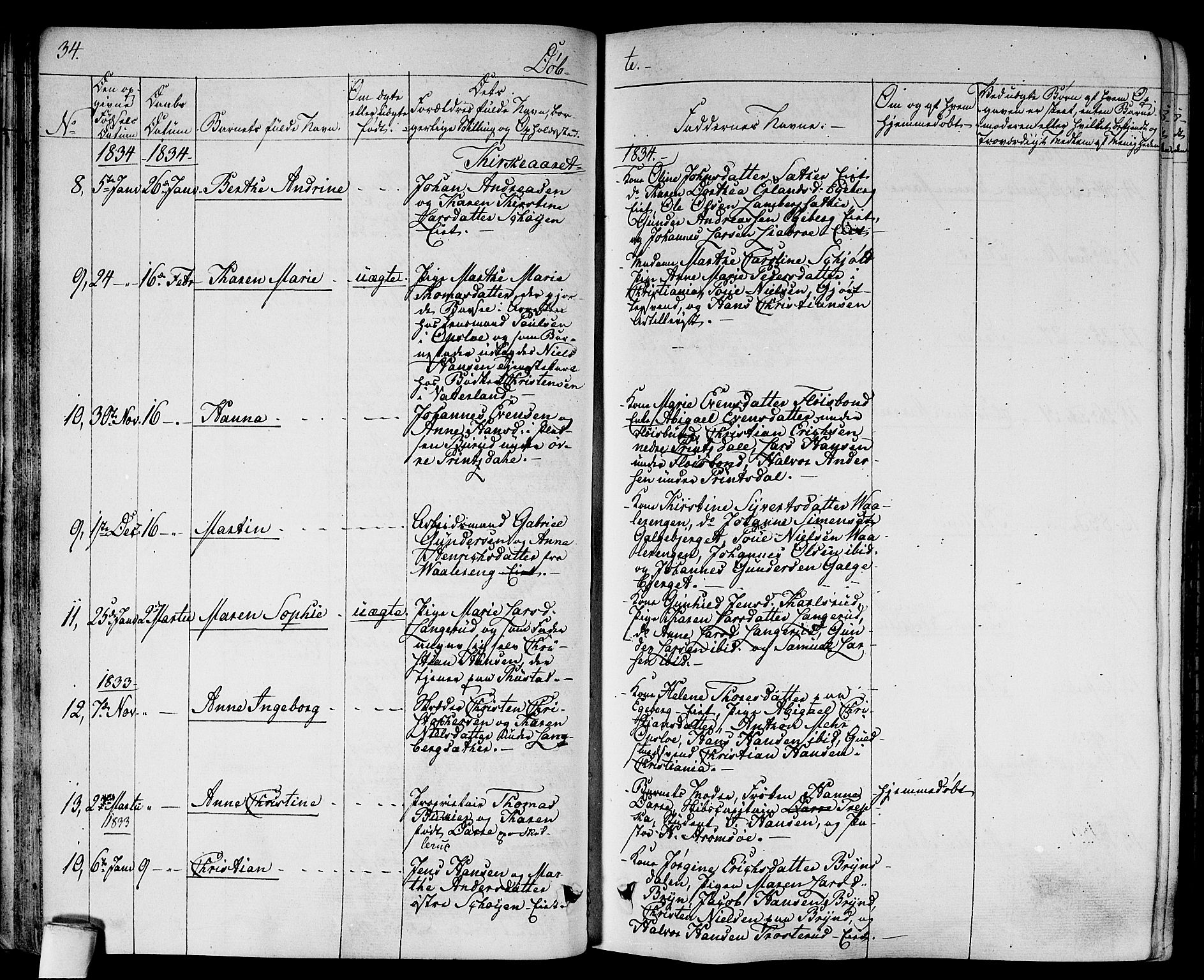 Gamlebyen prestekontor Kirkebøker, AV/SAO-A-10884/F/Fa/L0003: Parish register (official) no. 3, 1829-1849, p. 34