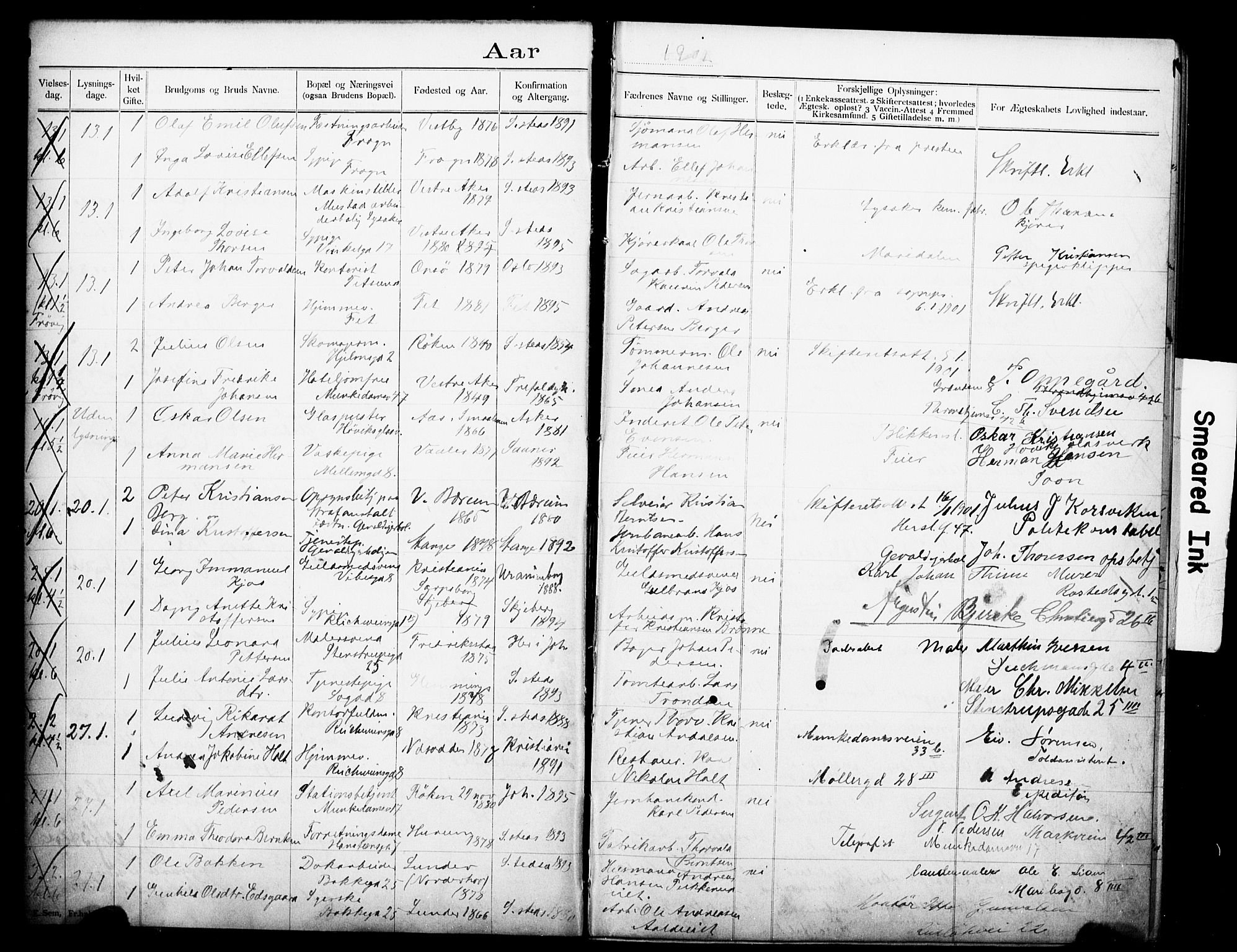 Johannes prestekontor Kirkebøker, AV/SAO-A-10852/H/Ha/L0004: Banns register no. 4, 1900-1912