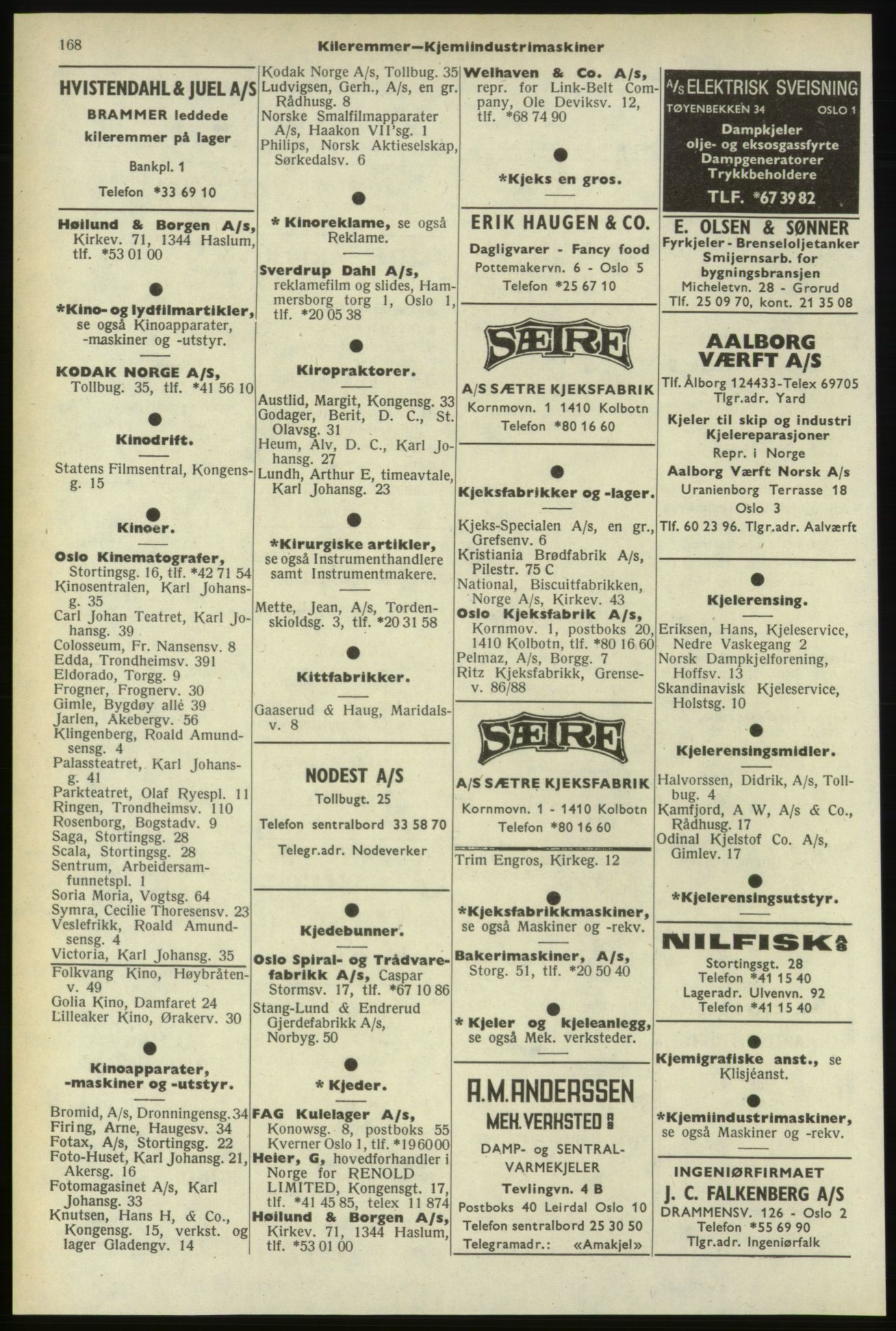 Kristiania/Oslo adressebok, PUBL/-, 1974-1975, p. 168