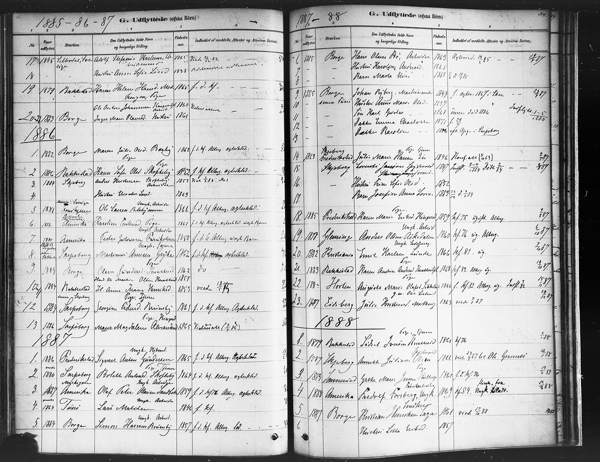 Varteig prestekontor Kirkebøker, SAO/A-10447a/F/Fa/L0002: Parish register (official) no. 2, 1878-1899, p. 259