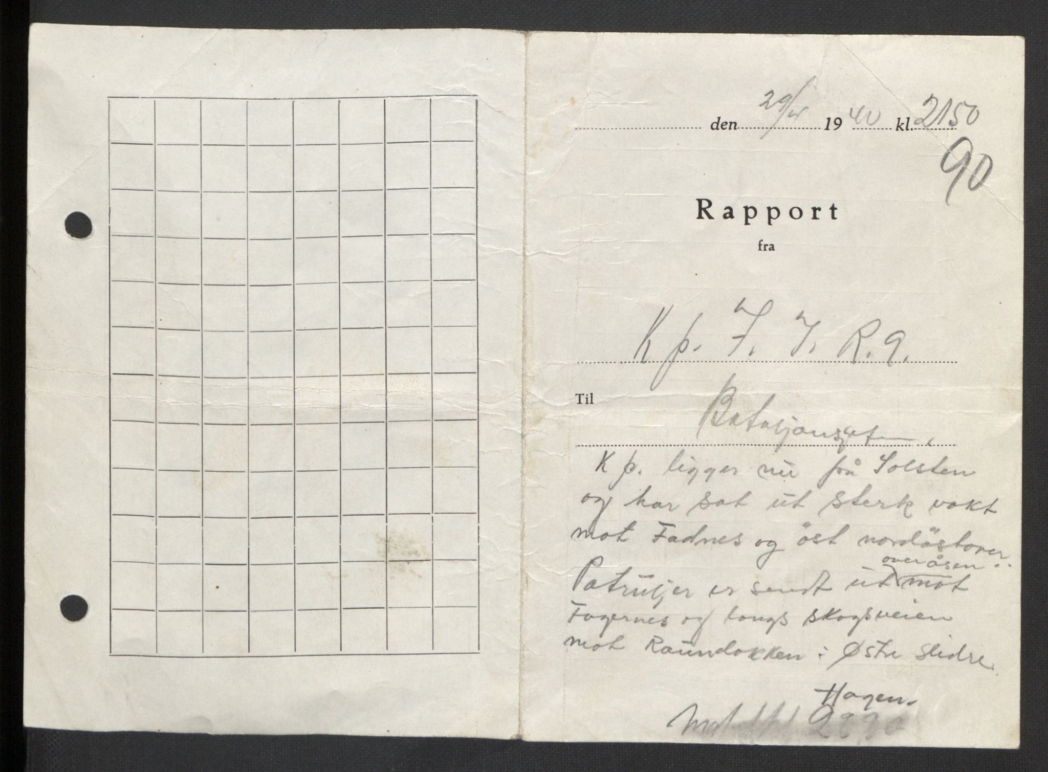 Forsvaret, Forsvarets krigshistoriske avdeling, RA/RAFA-2017/Y/Yb/L0104: II-C-11-430  -  4. Divisjon., 1940, p. 150