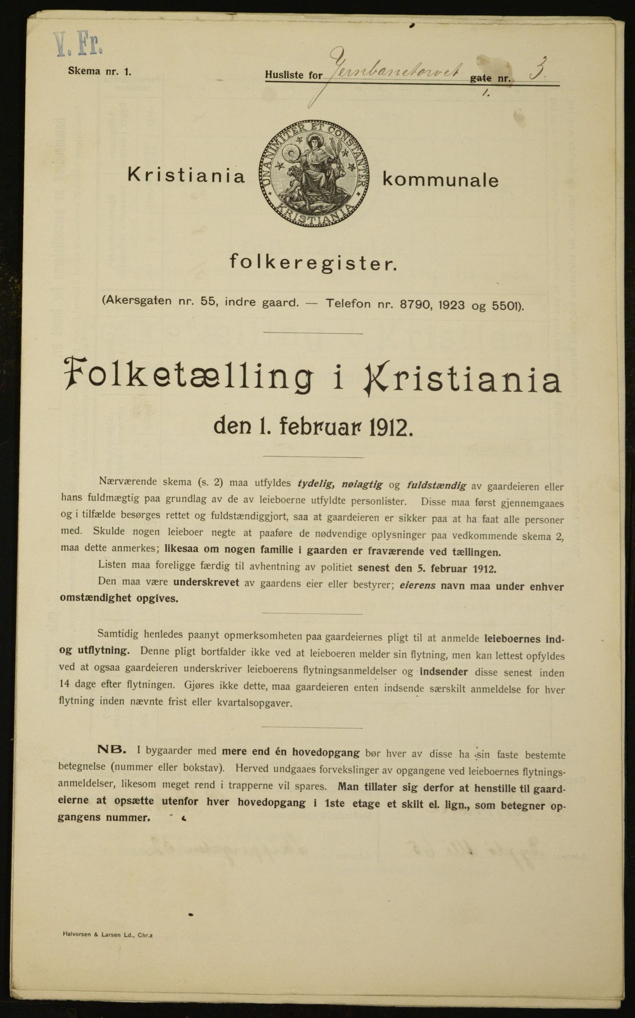 OBA, Municipal Census 1912 for Kristiania, 1912, p. 47234