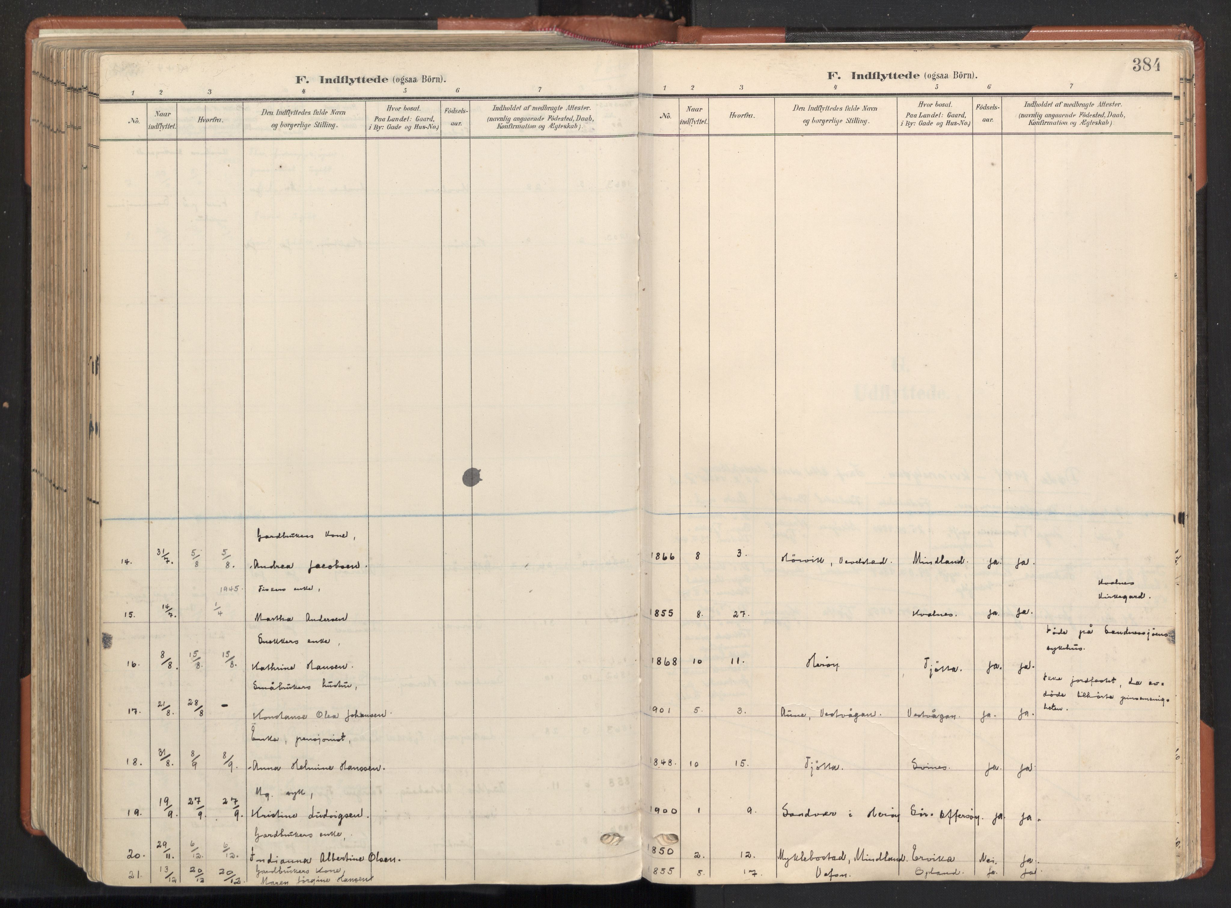 Ministerialprotokoller, klokkerbøker og fødselsregistre - Nordland, AV/SAT-A-1459/817/L0265: Parish register (official) no. 817A05, 1908-1944, p. 384