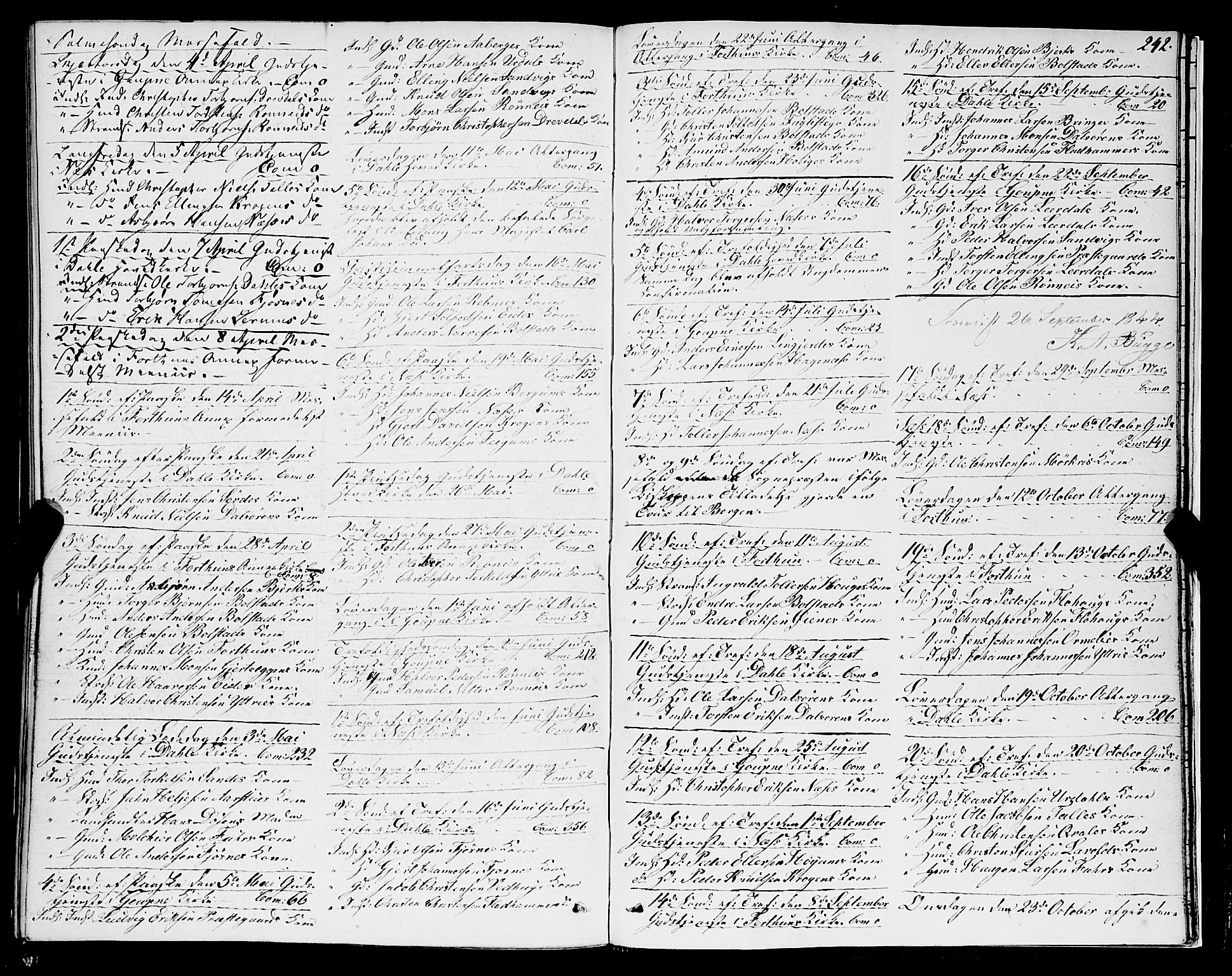 Luster sokneprestembete, AV/SAB-A-81101/H/Haa/Haaa/L0006: Parish register (official) no. A 6, 1840-1848, p. 242