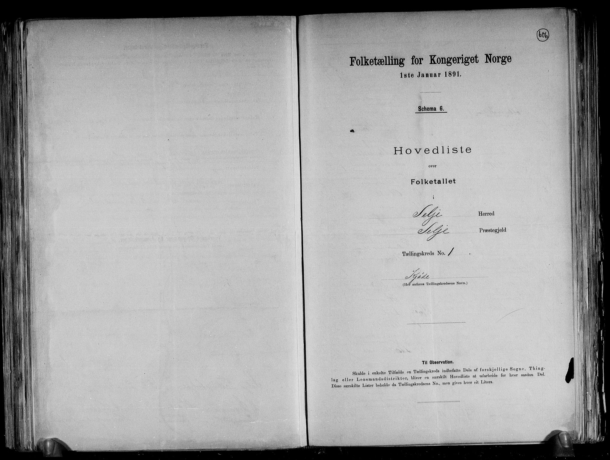 RA, 1891 census for 1441 Selje, 1891, p. 4