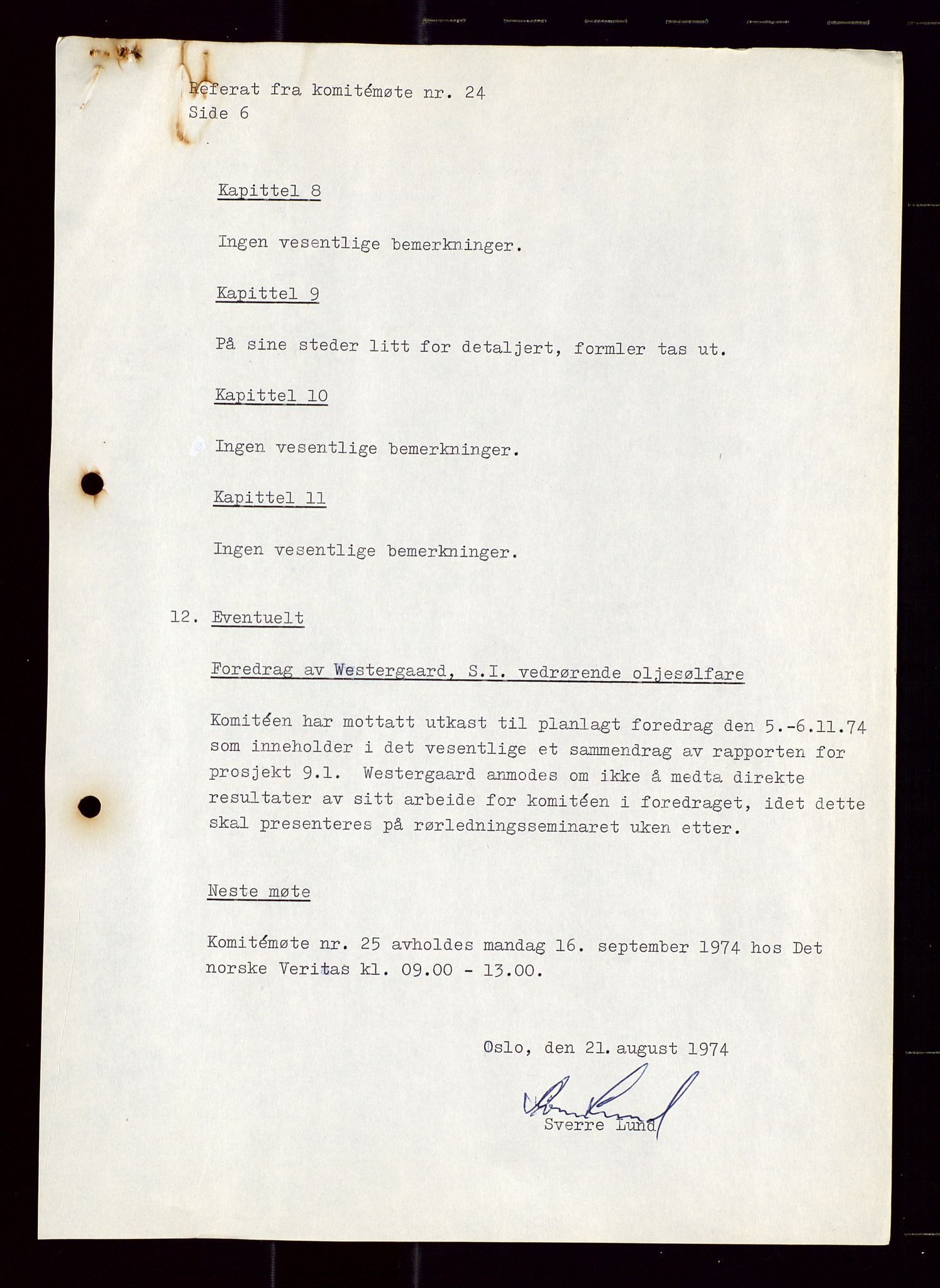 Industridepartementet, Oljekontoret, AV/SAST-A-101348/Di/L0001: DWP, møter juni - november, komiteemøter nr. 19 - 26, 1973-1974, p. 643