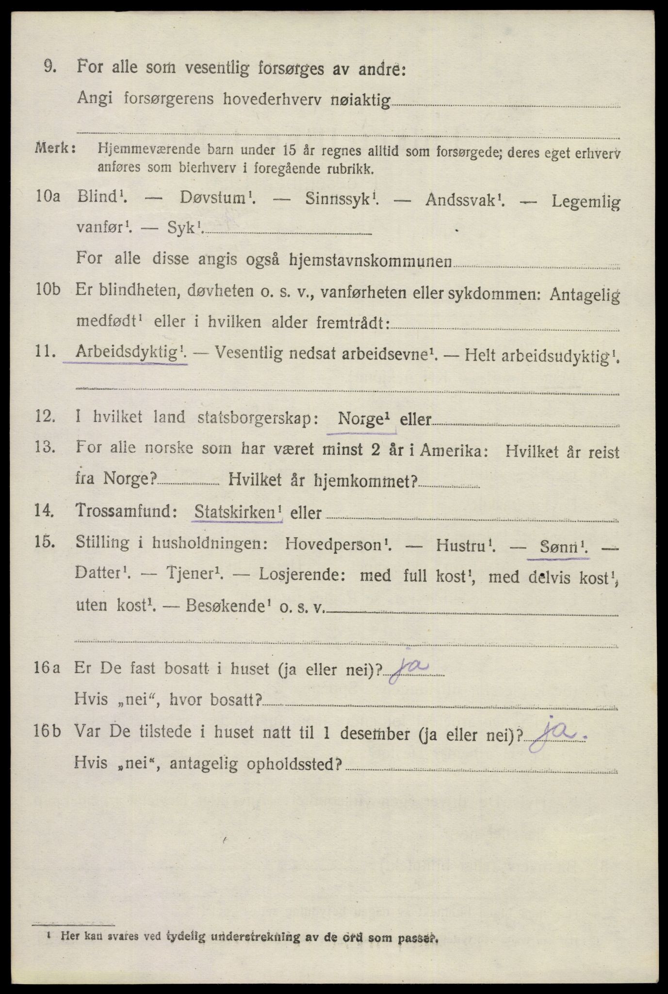 SAKO, 1920 census for Eidanger, 1920, p. 5039