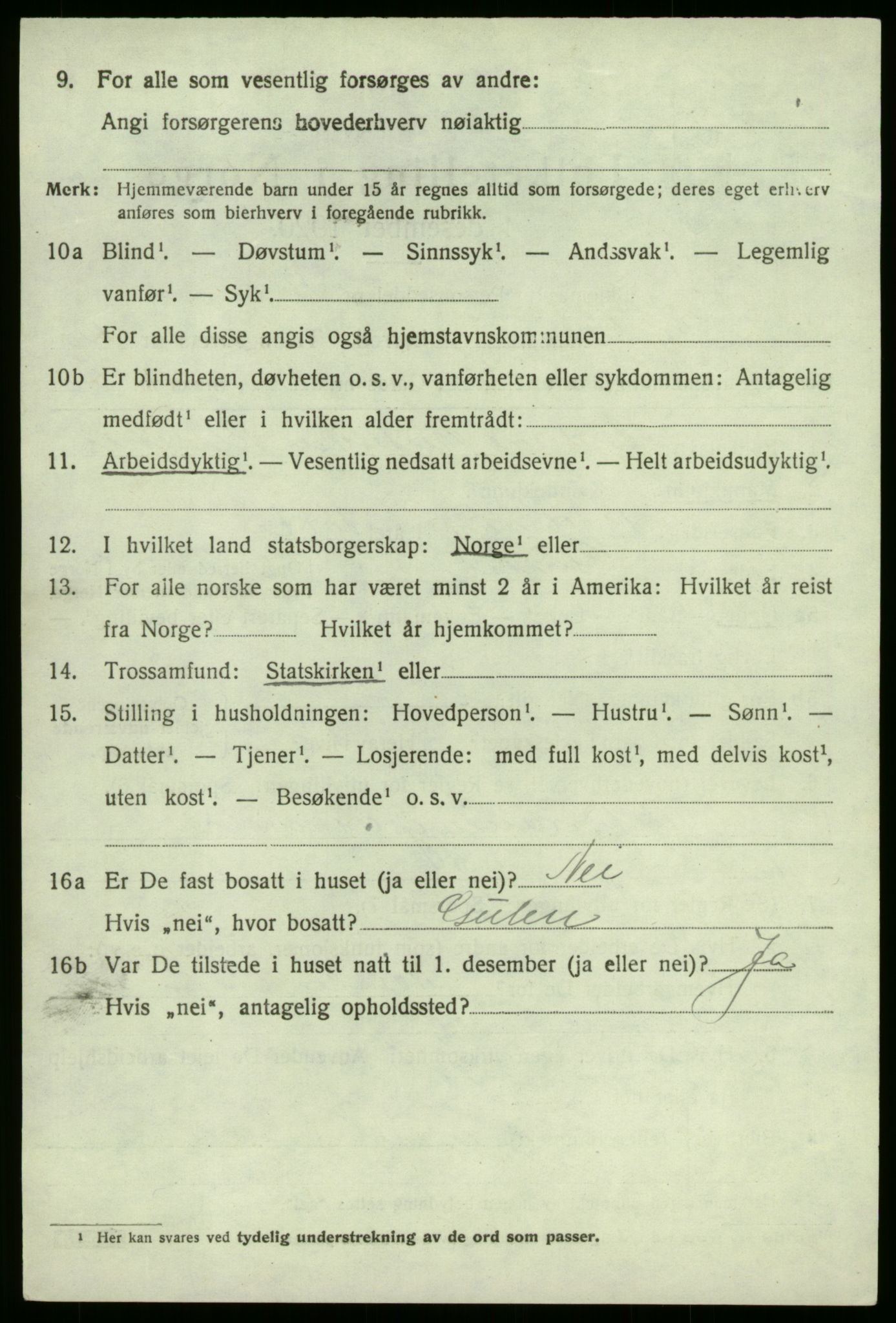 SAB, 1920 census for Kyrkjebø, 1920, p. 5946