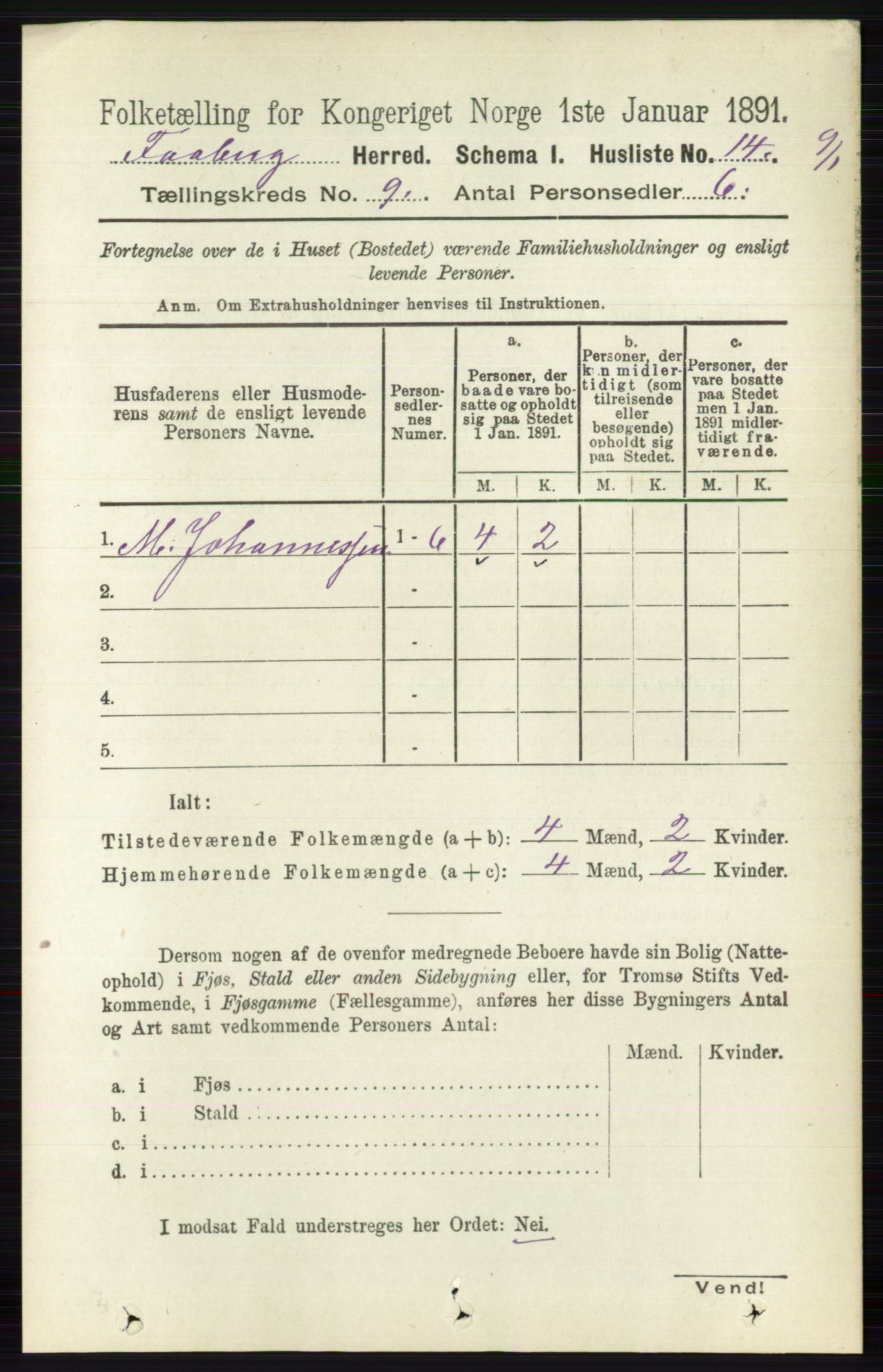 RA, 1891 census for 0524 Fåberg, 1891, p. 3862